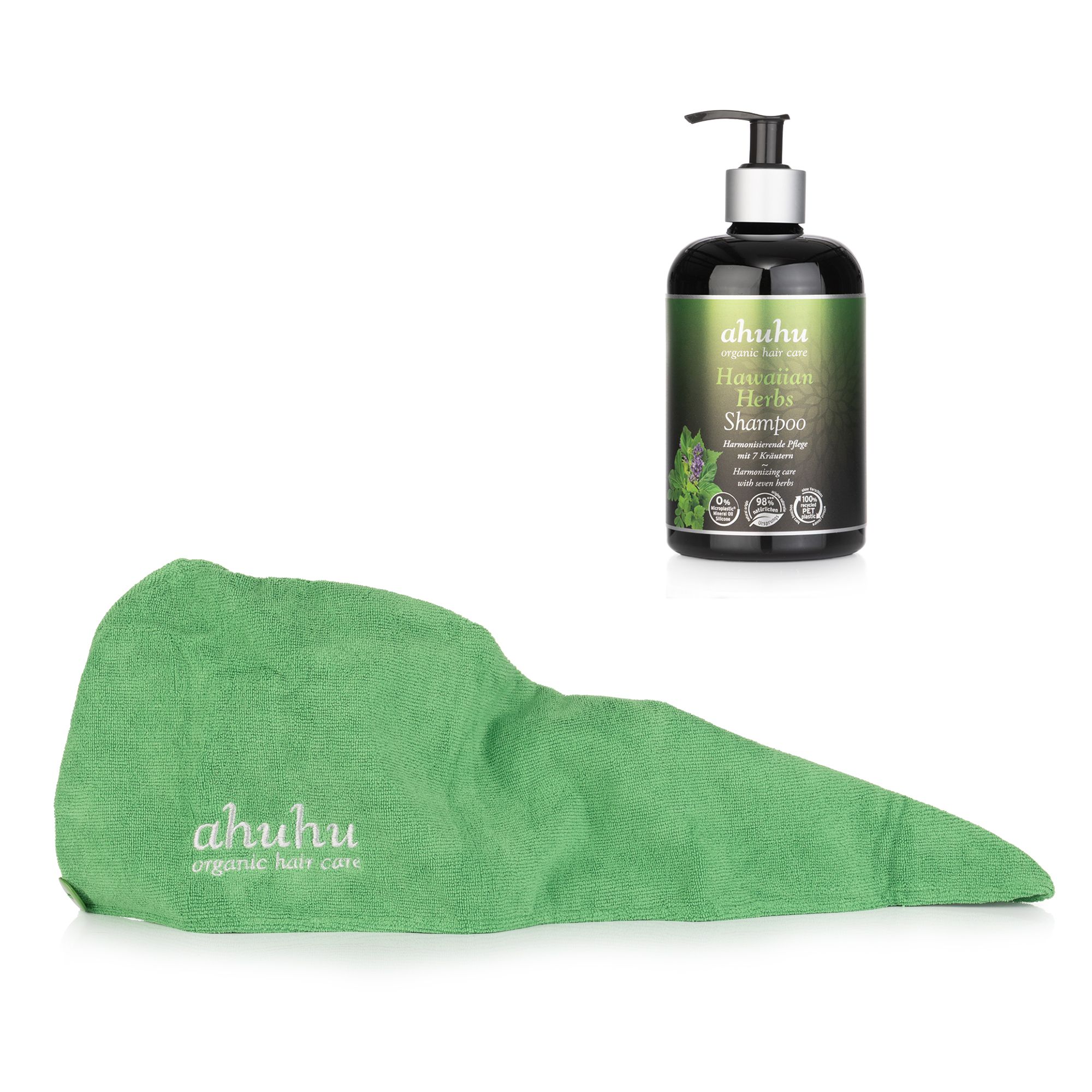 ahuhu Hawaiian Herbs Shampoo 500ml & Handtuchturban