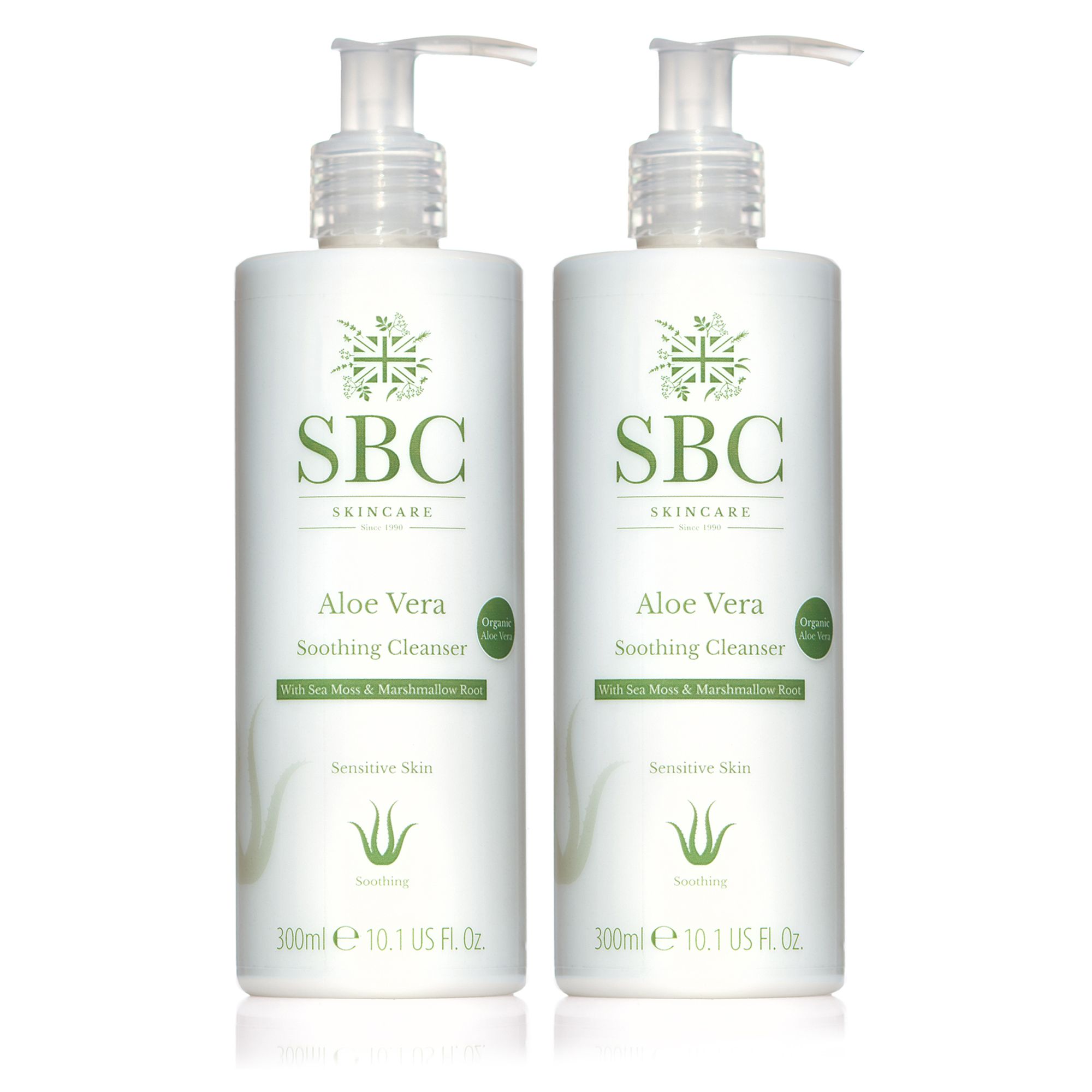 SBC Aloe Vera Soothing Cream Cleanser Duo 2x 300ml