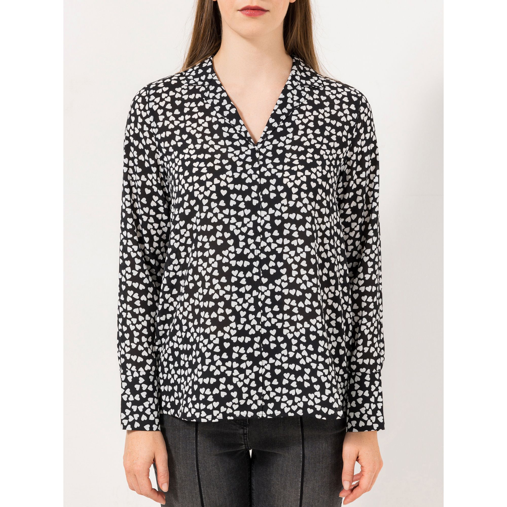 STEFFEN SCHRAUT Bluse Reverskragen Chiffonqualität leger weit