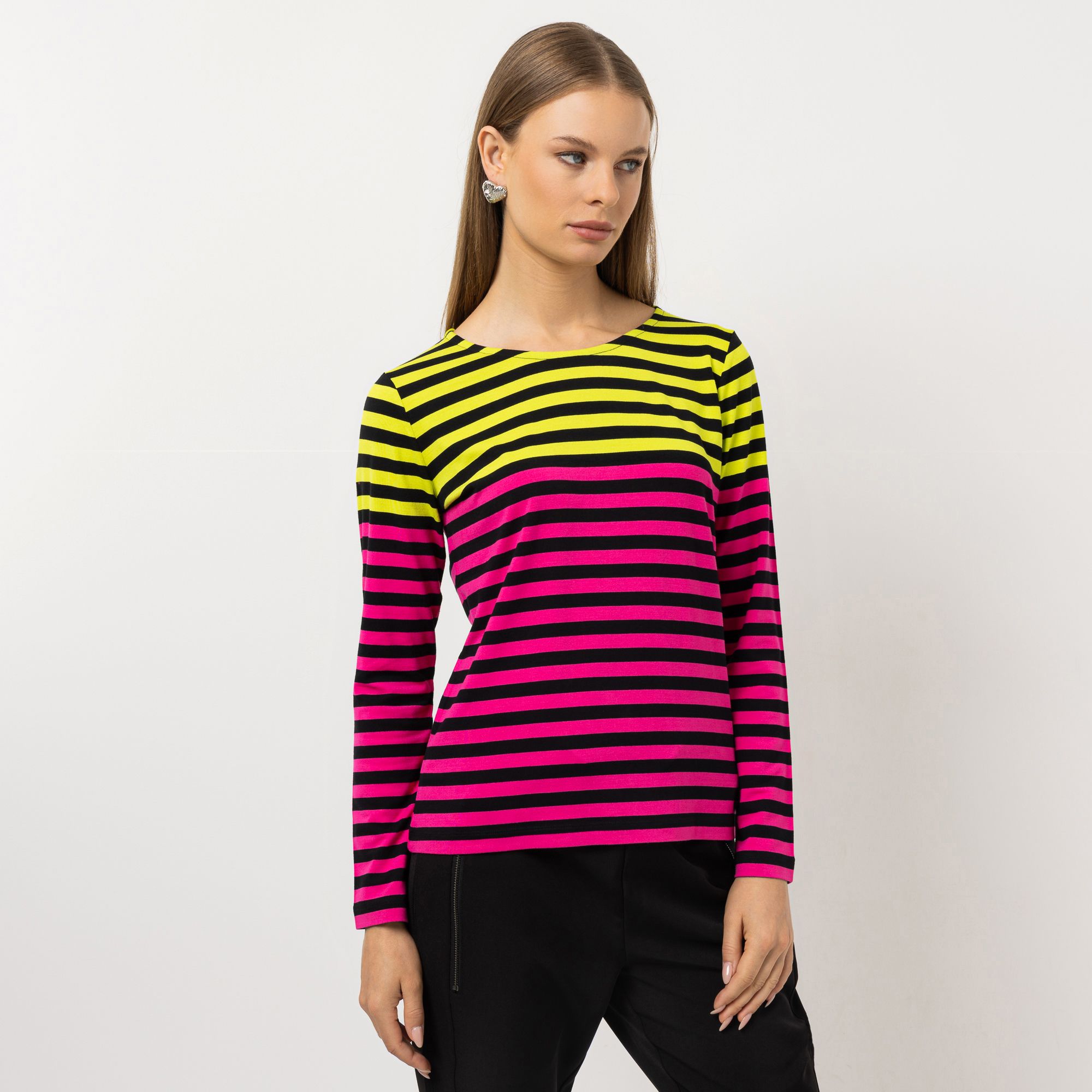 STEFFEN SCHRAUT Shirt Rundhalsausschnitt Kontrastdetails figurumspielend