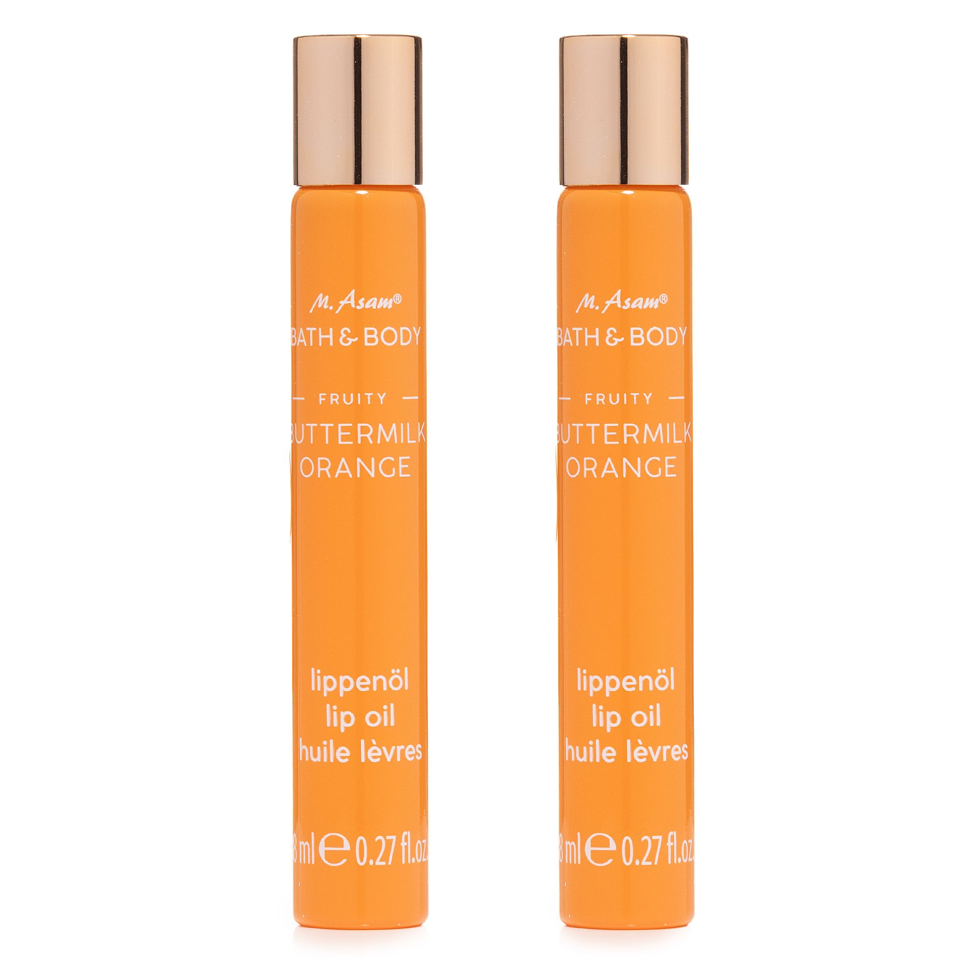 M.ASAM® Buttermilch-Orange Lippenöl Duo 2x 8ml