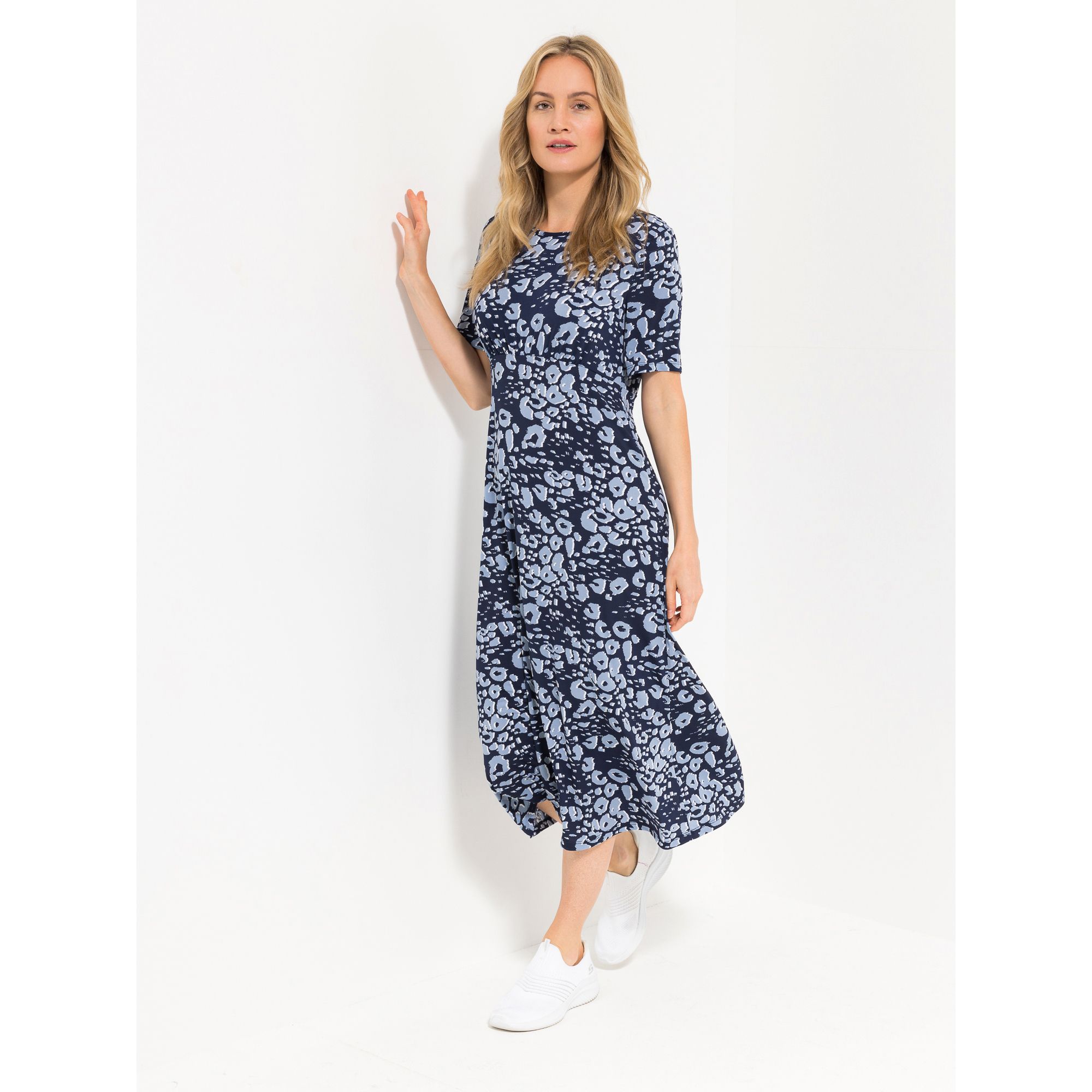 KIM & CO. Kleid, 1/2-Arm Brazil Knit Jersey gekreuselte Taille figurumspielend