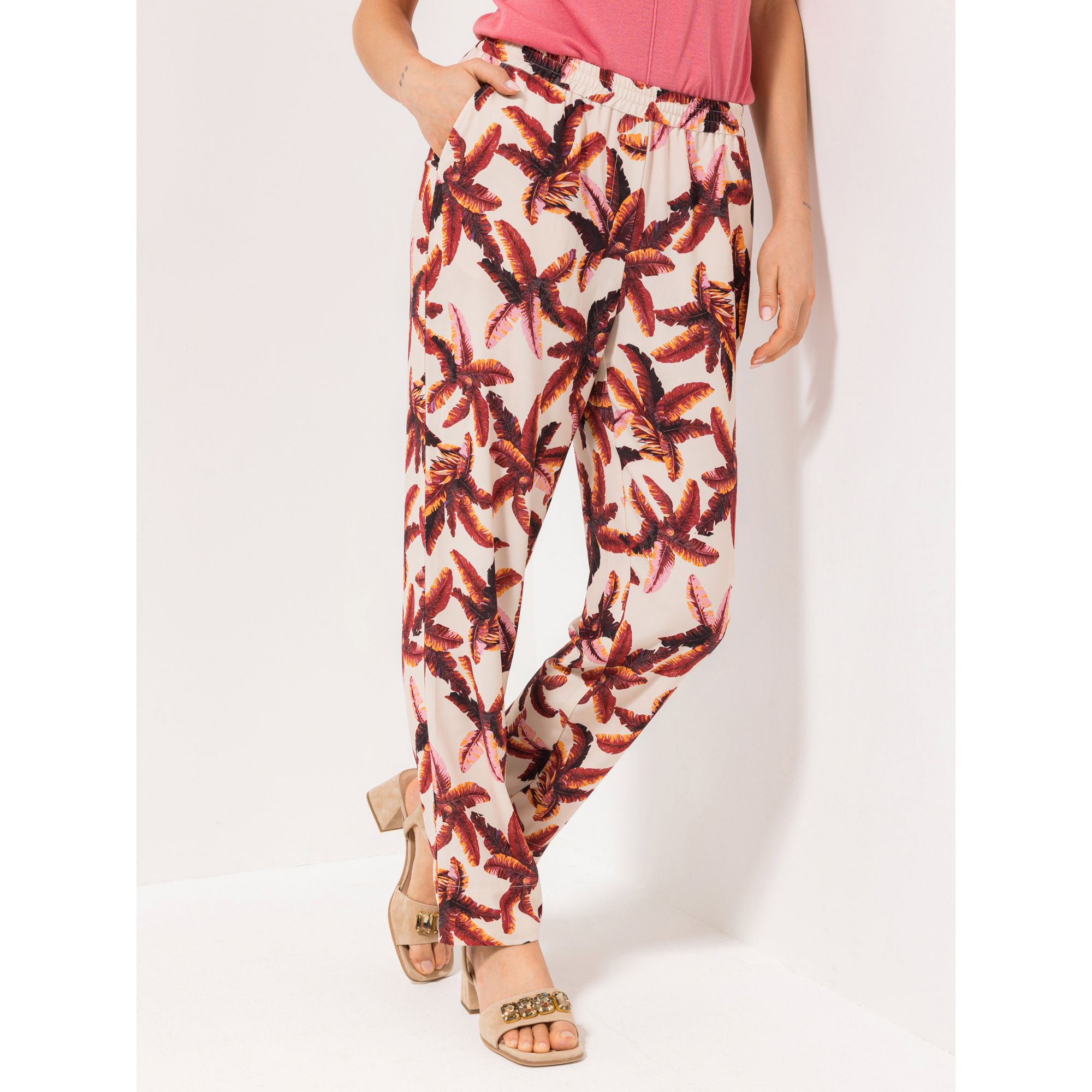 STEFFEN SCHRAUT Hose, knöchellang Rundumdehnbund Taschen, Schlitz weites Bein