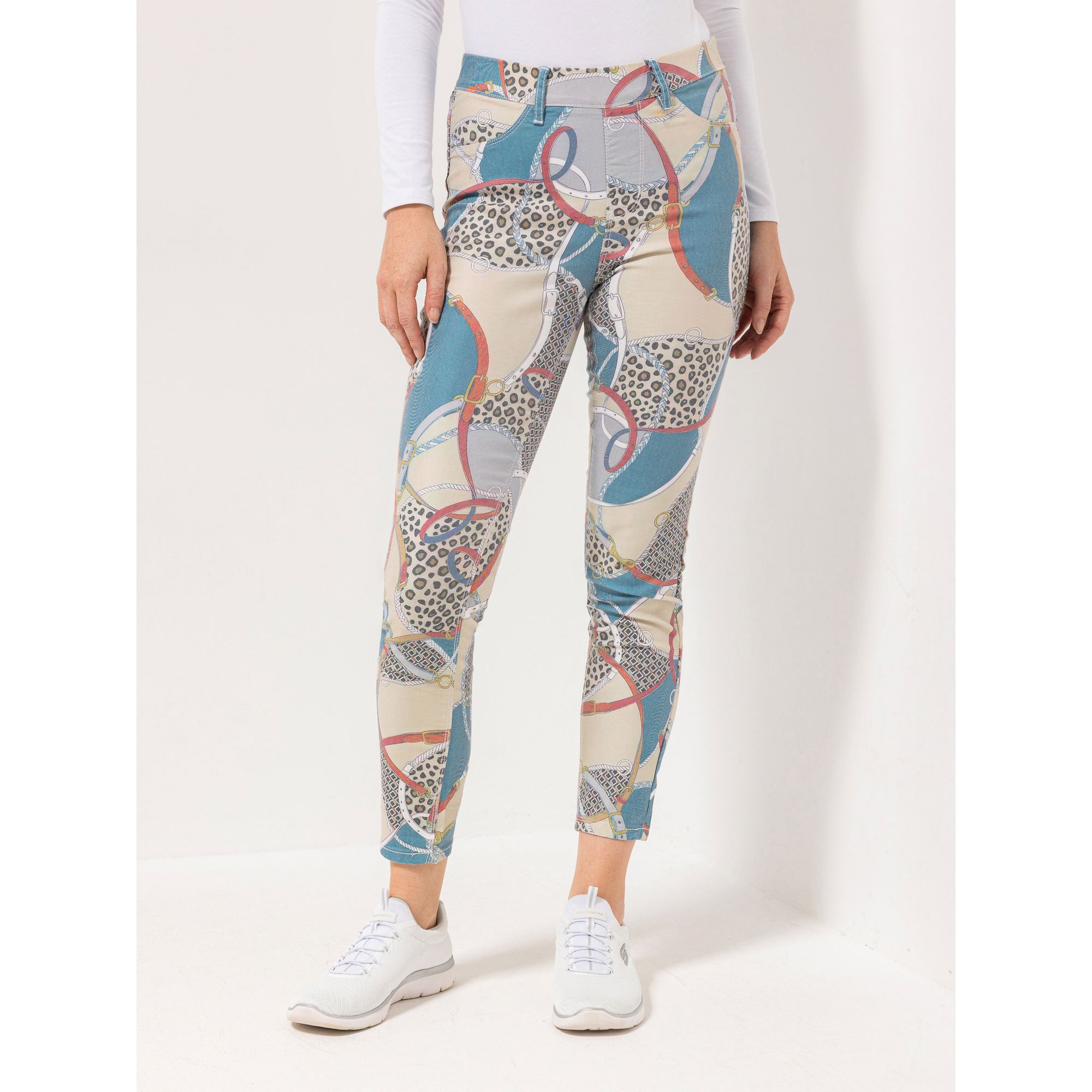 ANNI FOR FRIENDS Jeggings Antonia Rundumdehnbund Gürtelschlaufen sehr schmales Bein