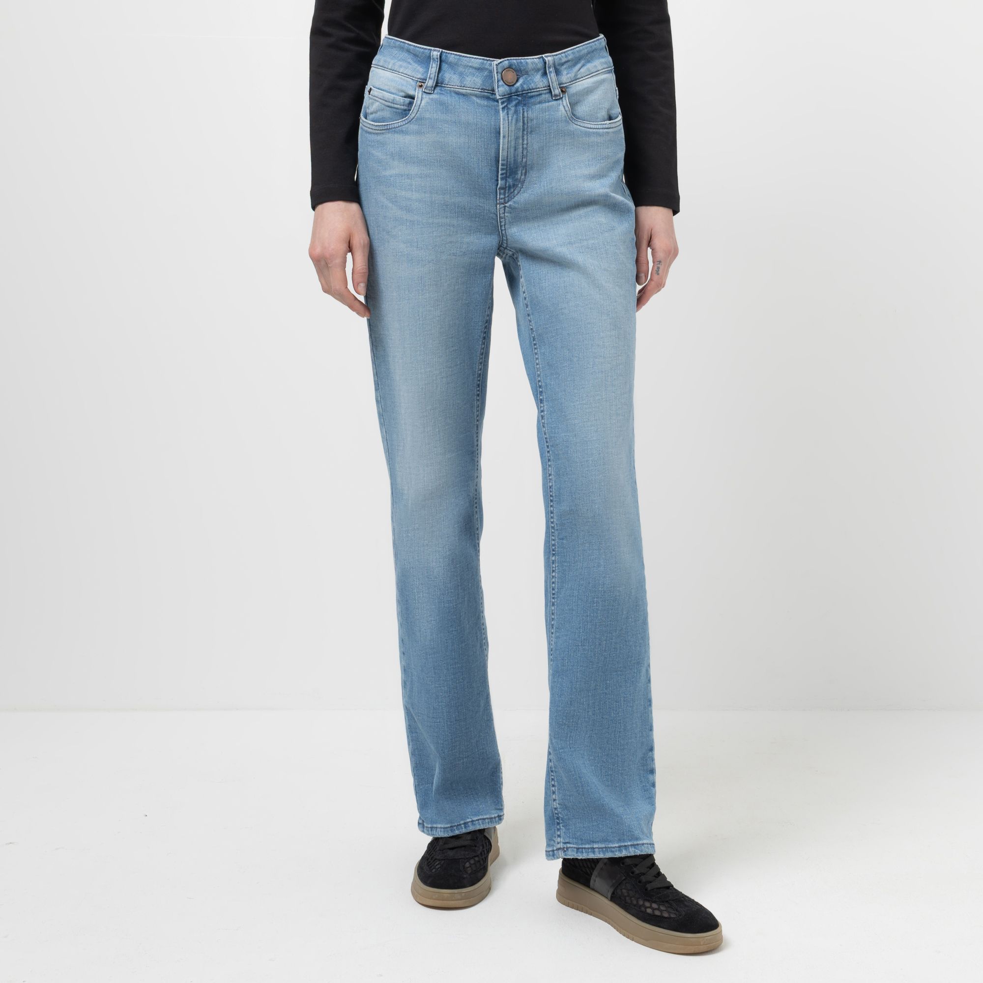 STEFFEN SCHRAUT Jeans Reißverschluss mit Nieten gerades Bein