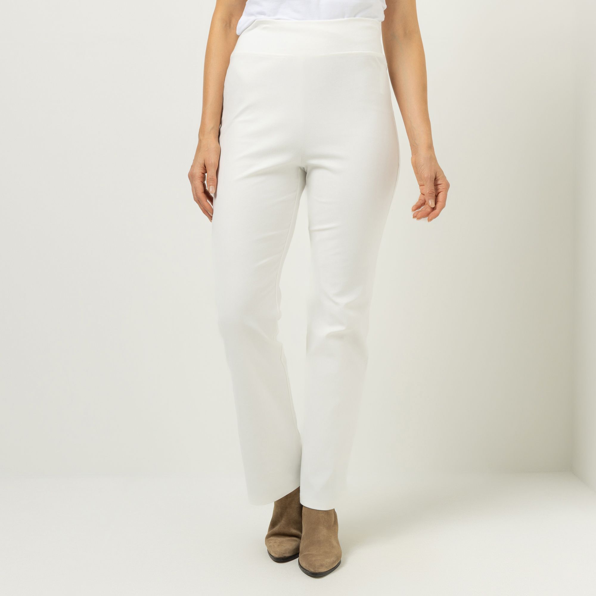 KIM & CO. Hose, lange Form Denim Jersey Rundumdehnbund gerader Beinverlauf