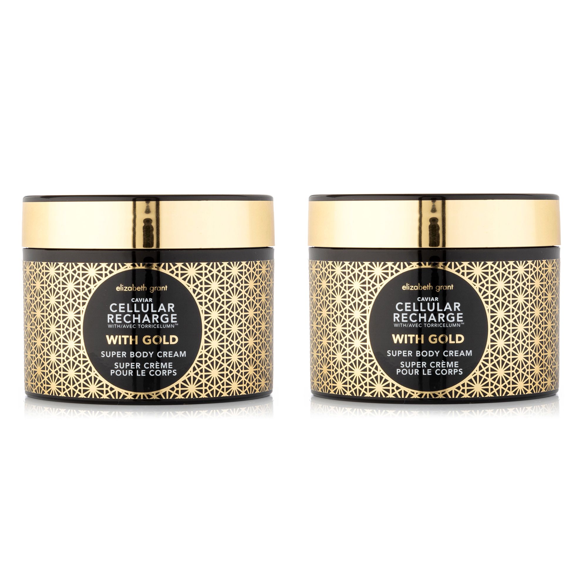 ELIZABETH GRANT Caviar Cellular Recharge Body Cream m. Gold 2x 400ml QVC.de