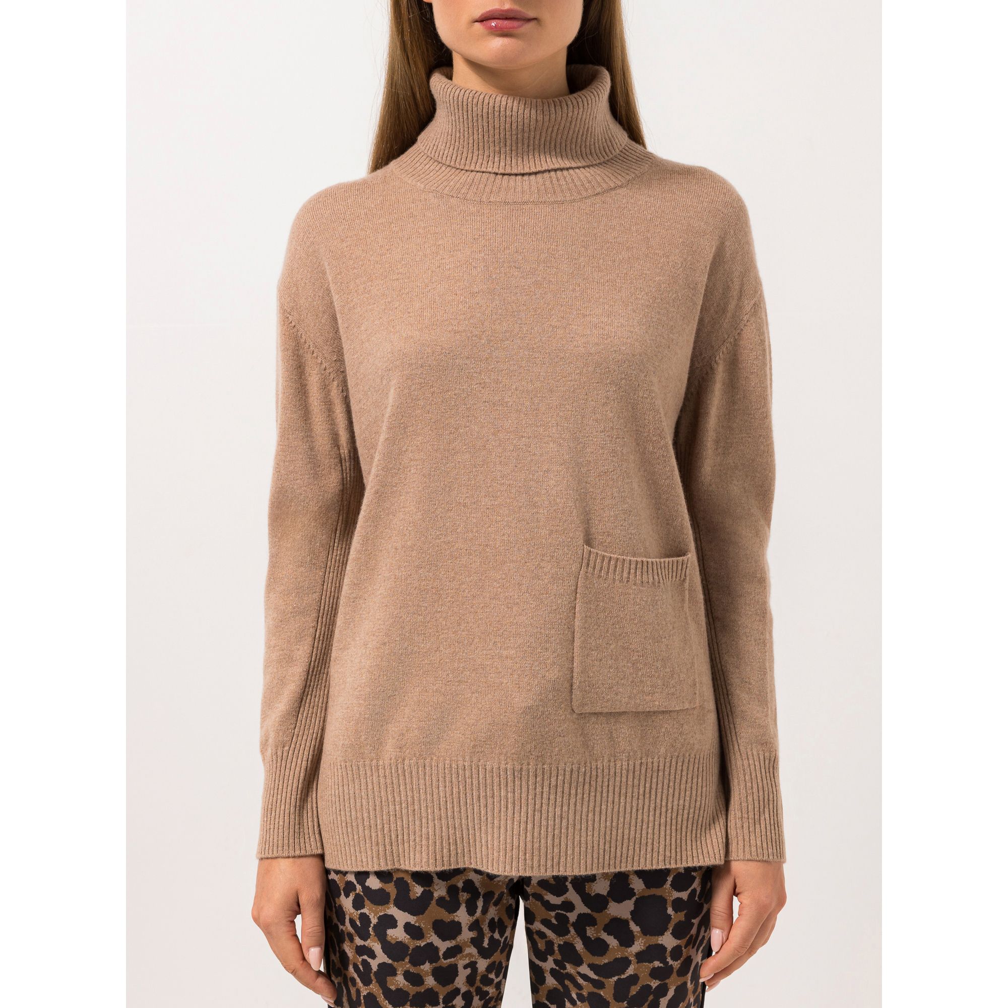 STEFFEN SCHRAUT Pullover Nancy Rollkragen Rippendetails Oversize - leger weit