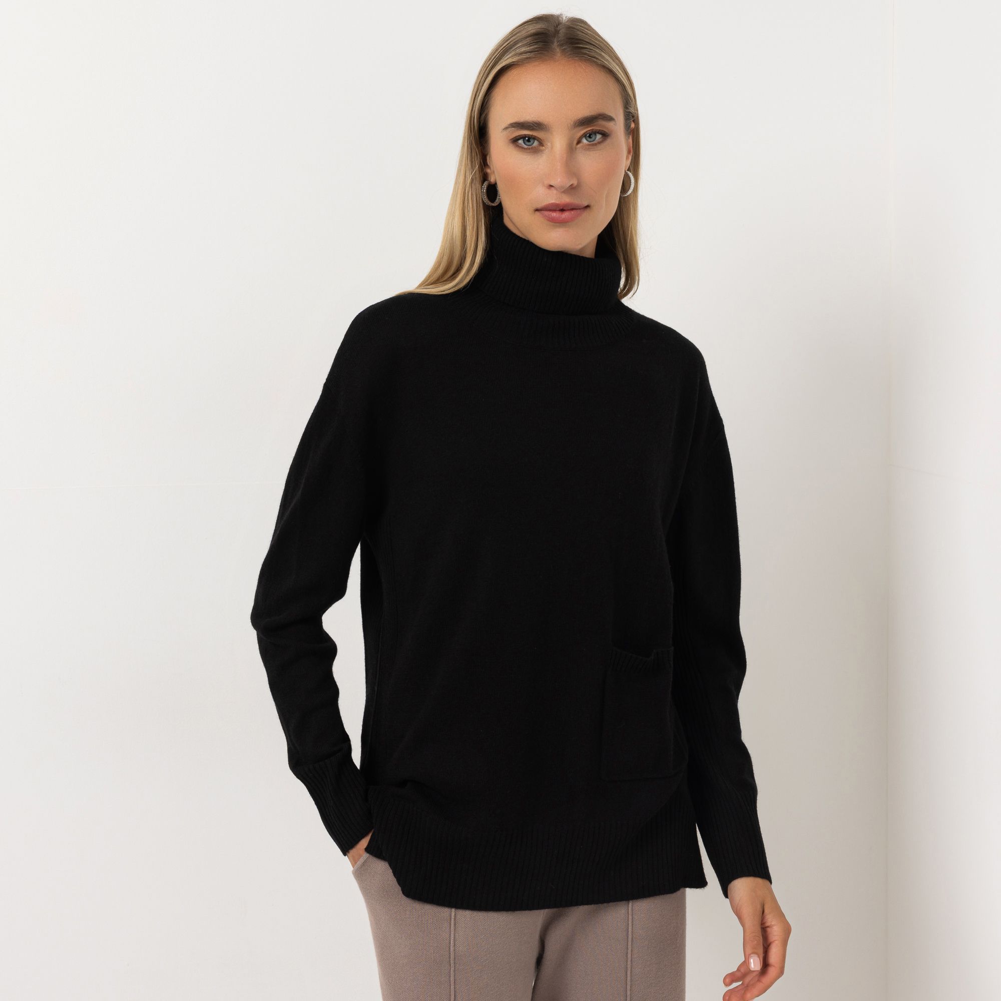 STEFFEN SCHRAUT Pullover Nancy Rollkragen Rippendetails Oversize - leger weit