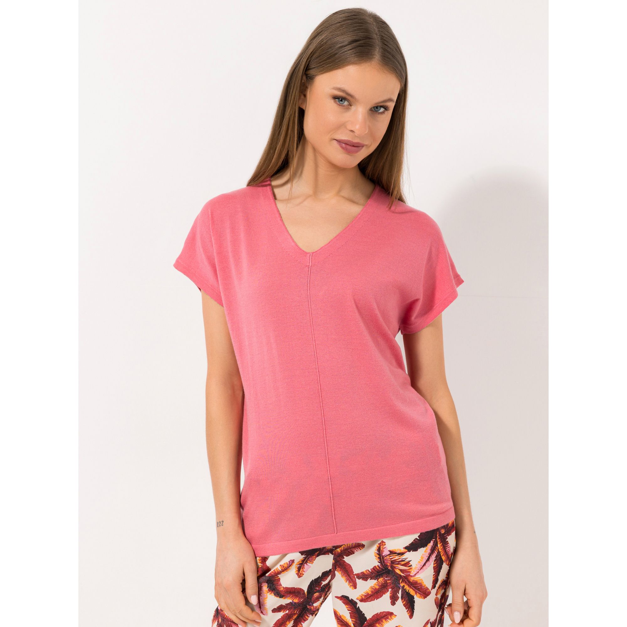 STEFFEN SCHRAUT Pullover V-Ausschnitt Mittelnaht leger weit