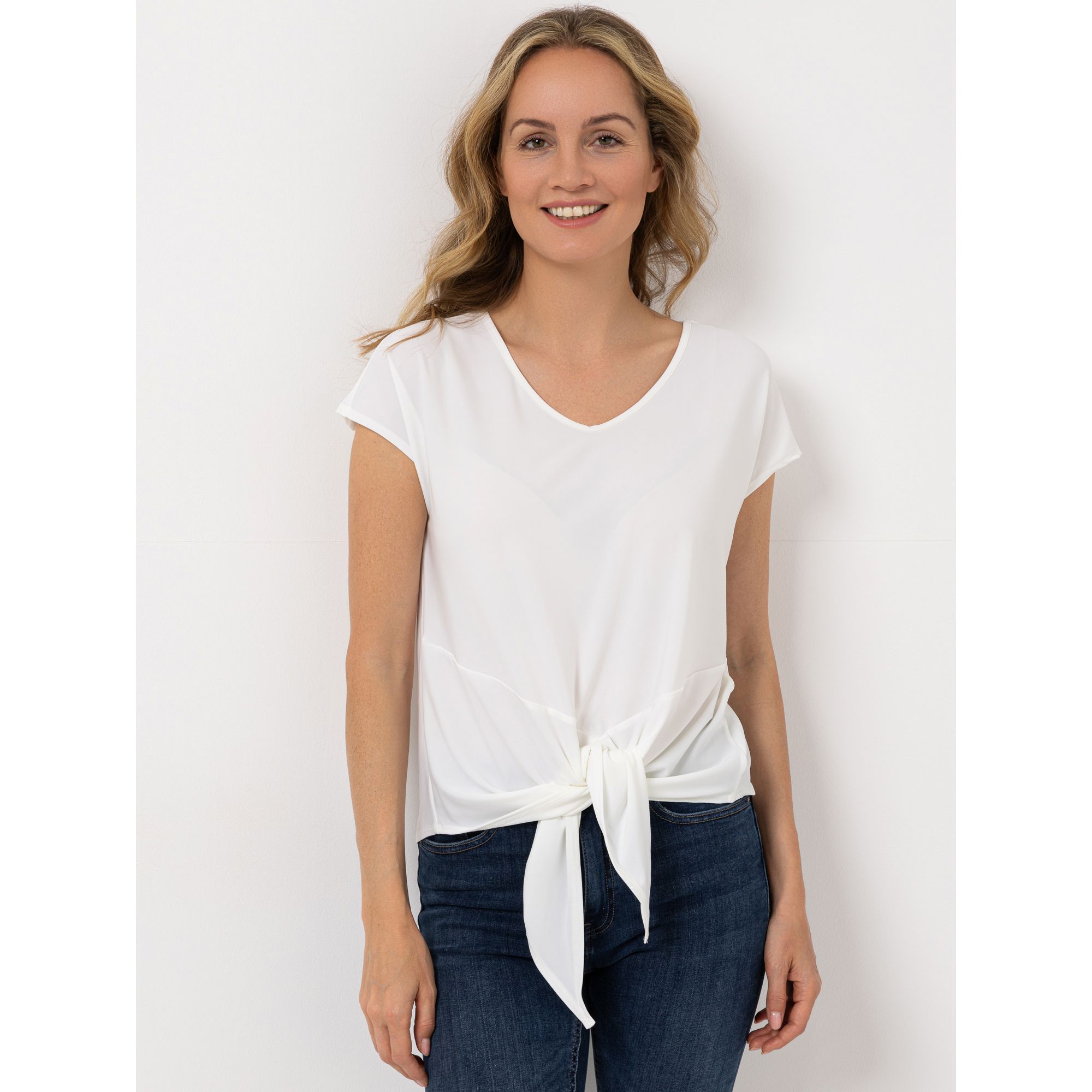 KIM & CO. Shirt, 1/2-Arm Deluxe Brazil Knit Knoten-Detail figurumspielend