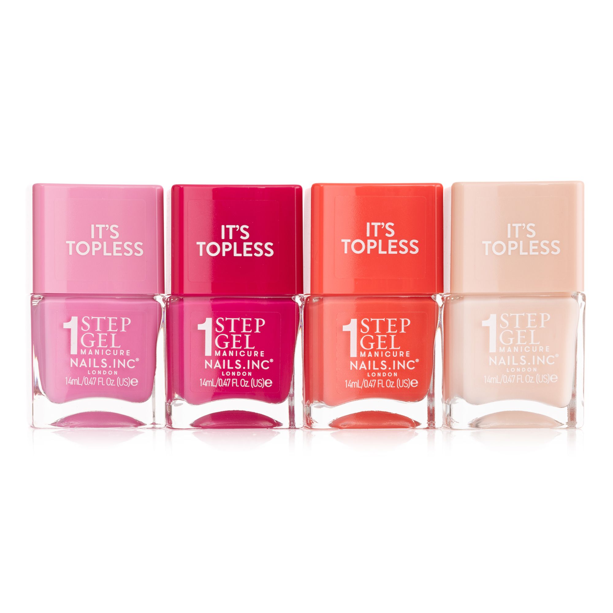 NAILS.INC® It's Topless 1-Step Gel Nagellack Set 4x14ml