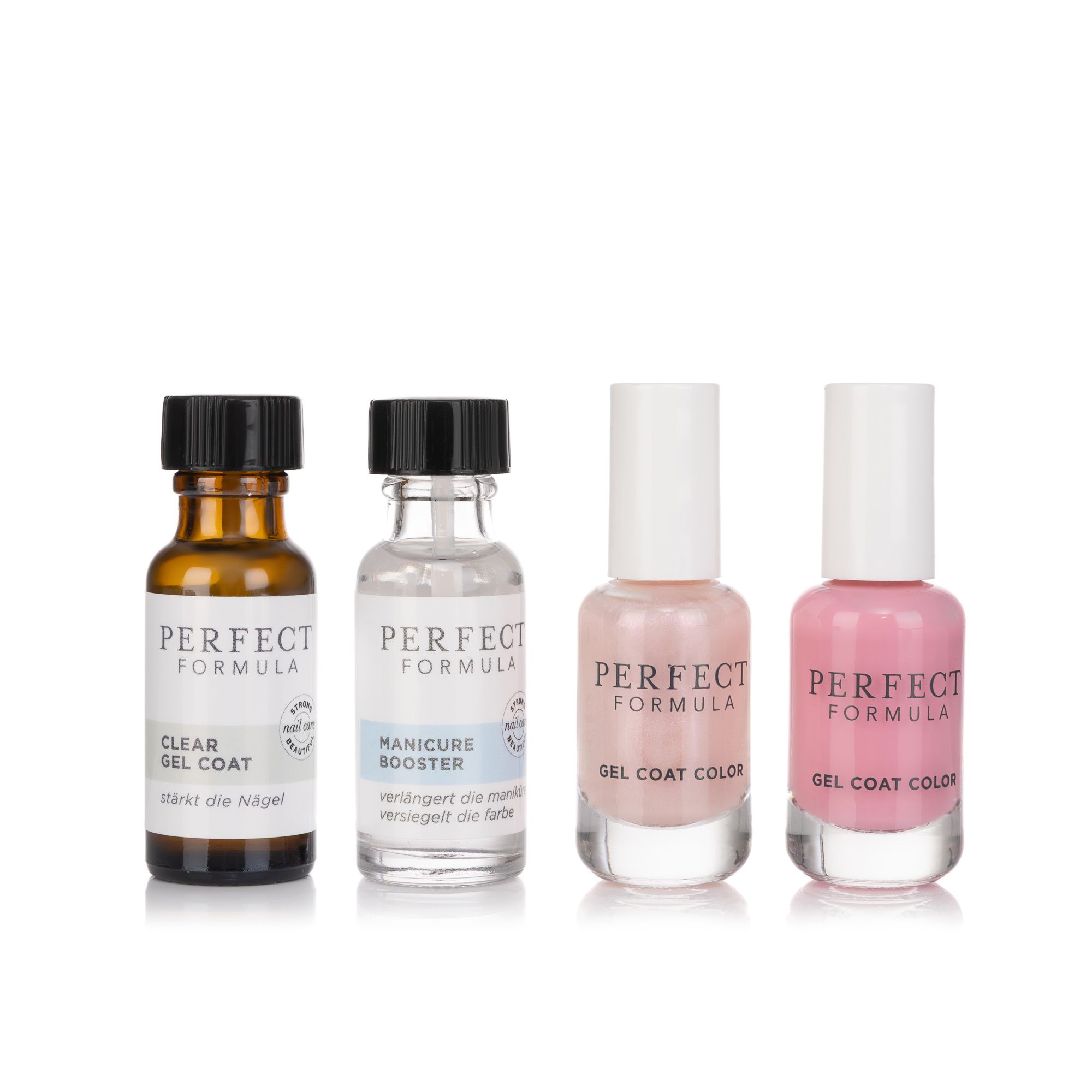 PERFECT FORMULA Clear Gel Coat 18ml Manicure Booster 18ml & Gel Coat Color 2x8ml