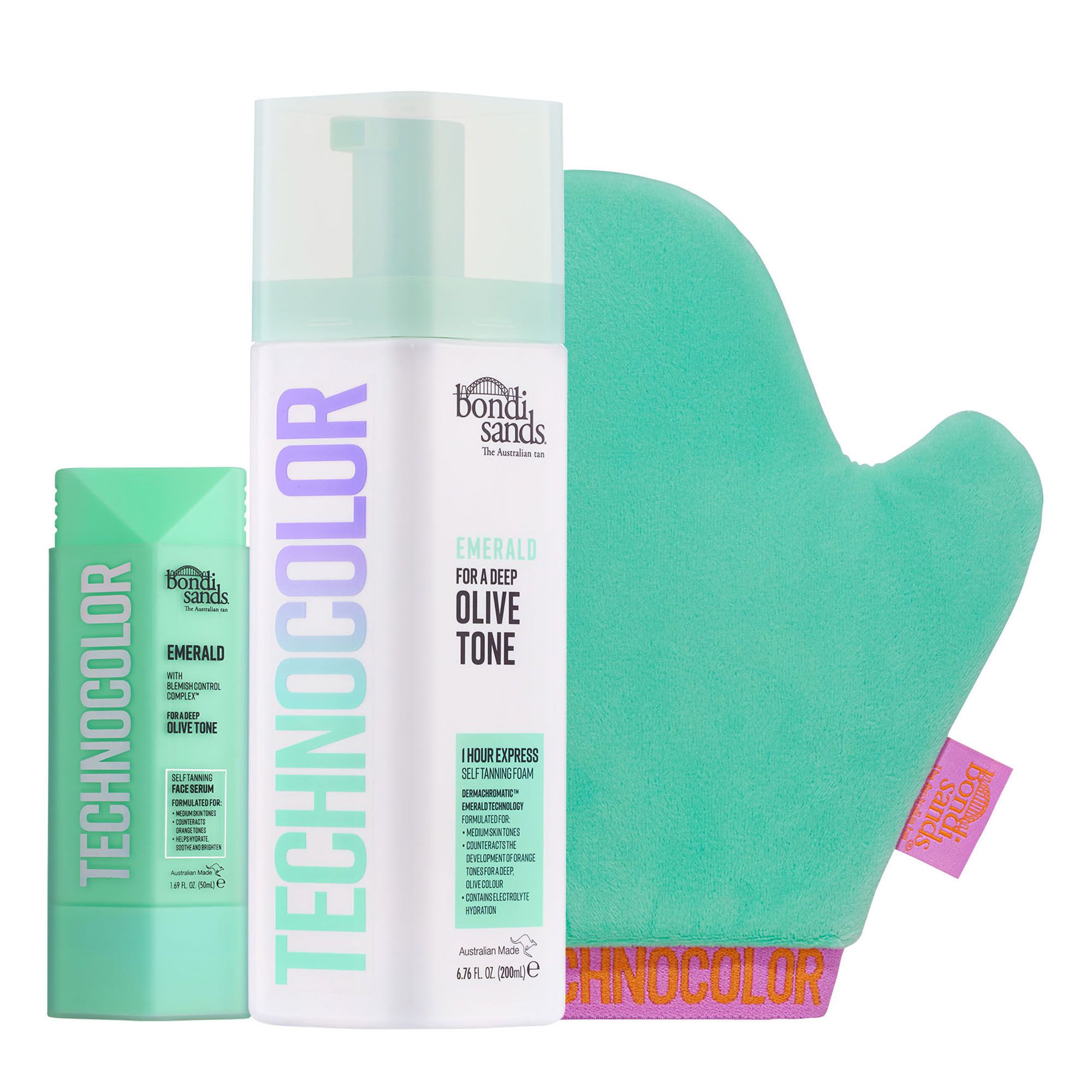 Bondi Sands Technocolour 1h Express Schaum 200ml & Serum 50ml mit Handschuh