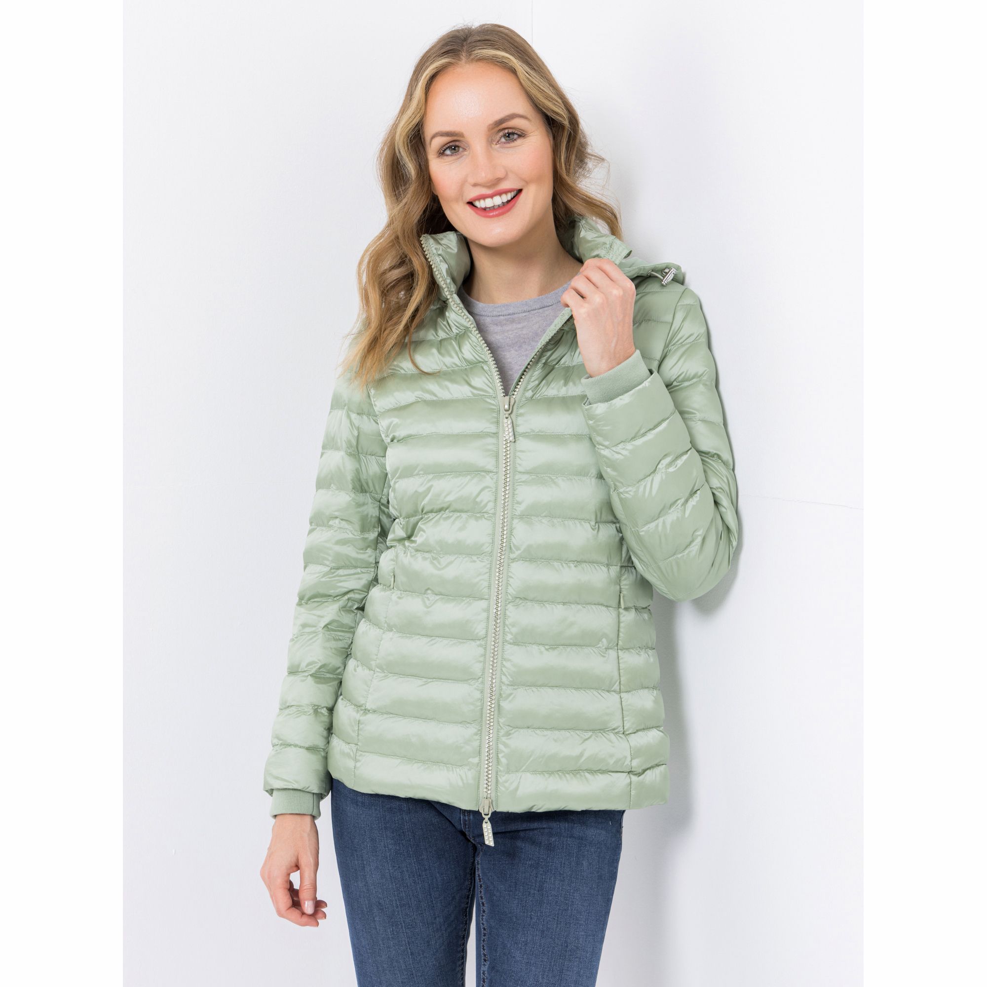 DINE 'N' DANCE Steppjacke 2-Wege-Zipper Eingrifftaschen figurumspielend