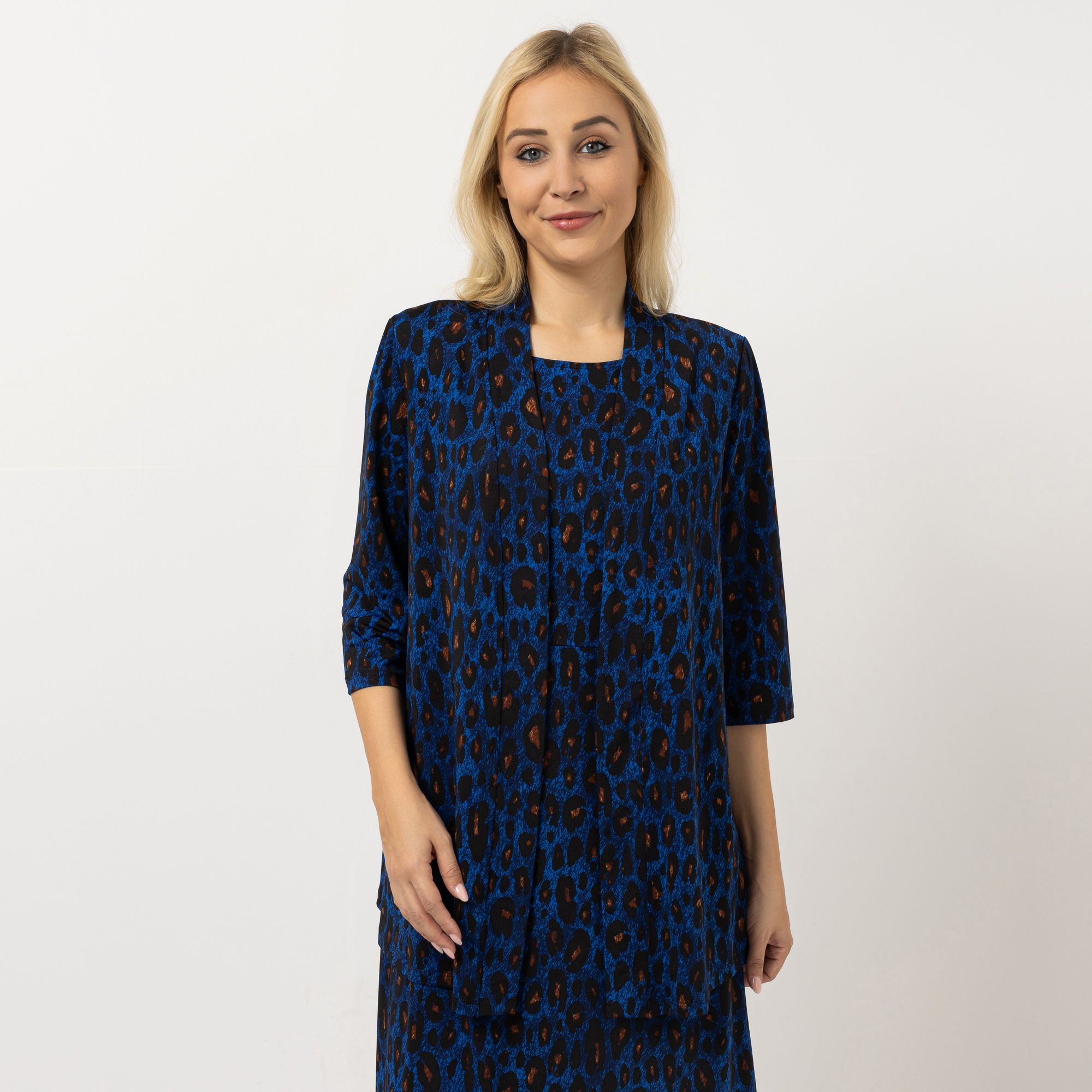 KIM & CO. Cardigan, 3/4-Arm Brazil Knit Jersey Seitenschlitze figurumspielend