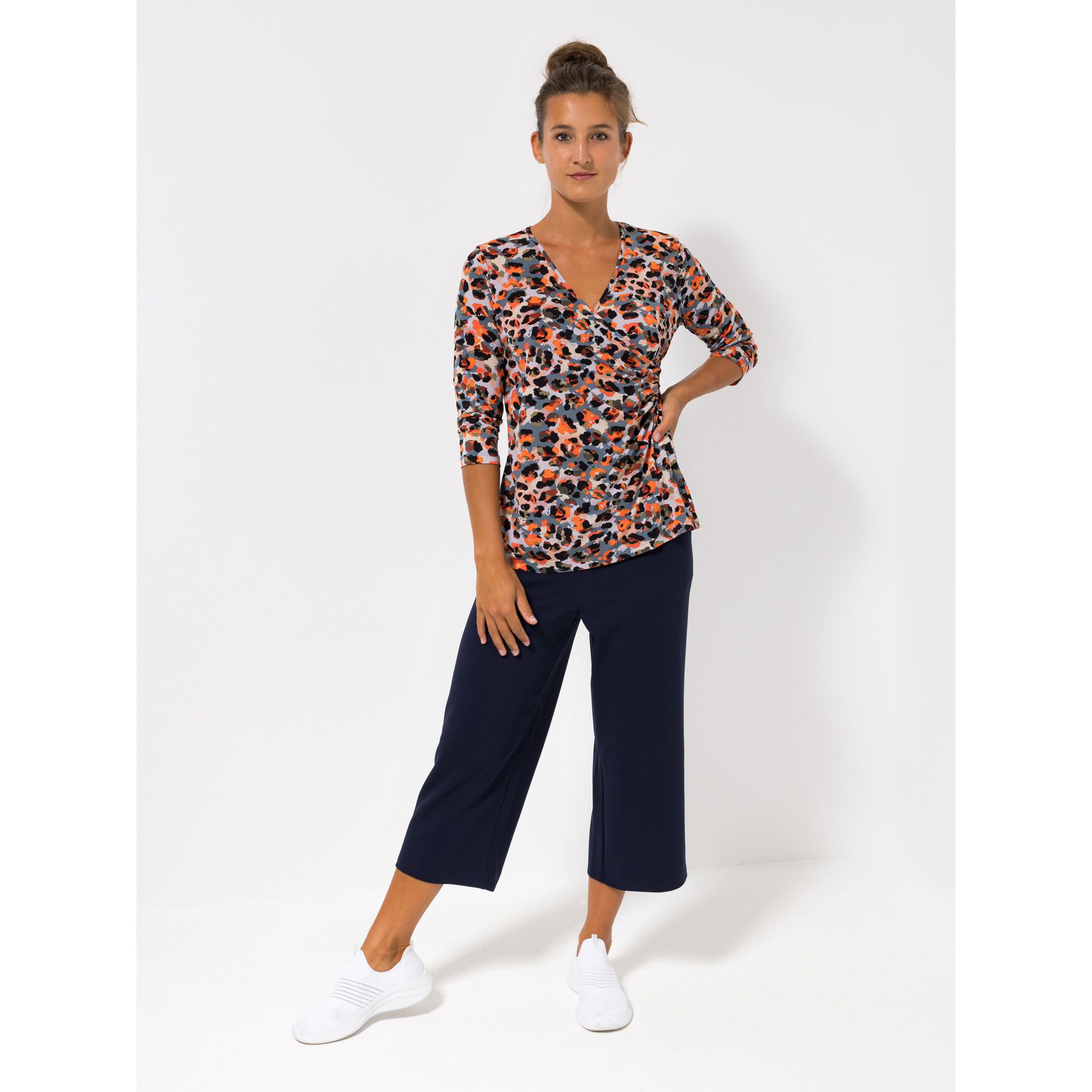 KIM & CO. Shirt, 3/4-Arm Brazil Knit Jersey Wickel-Optik figurumspielend