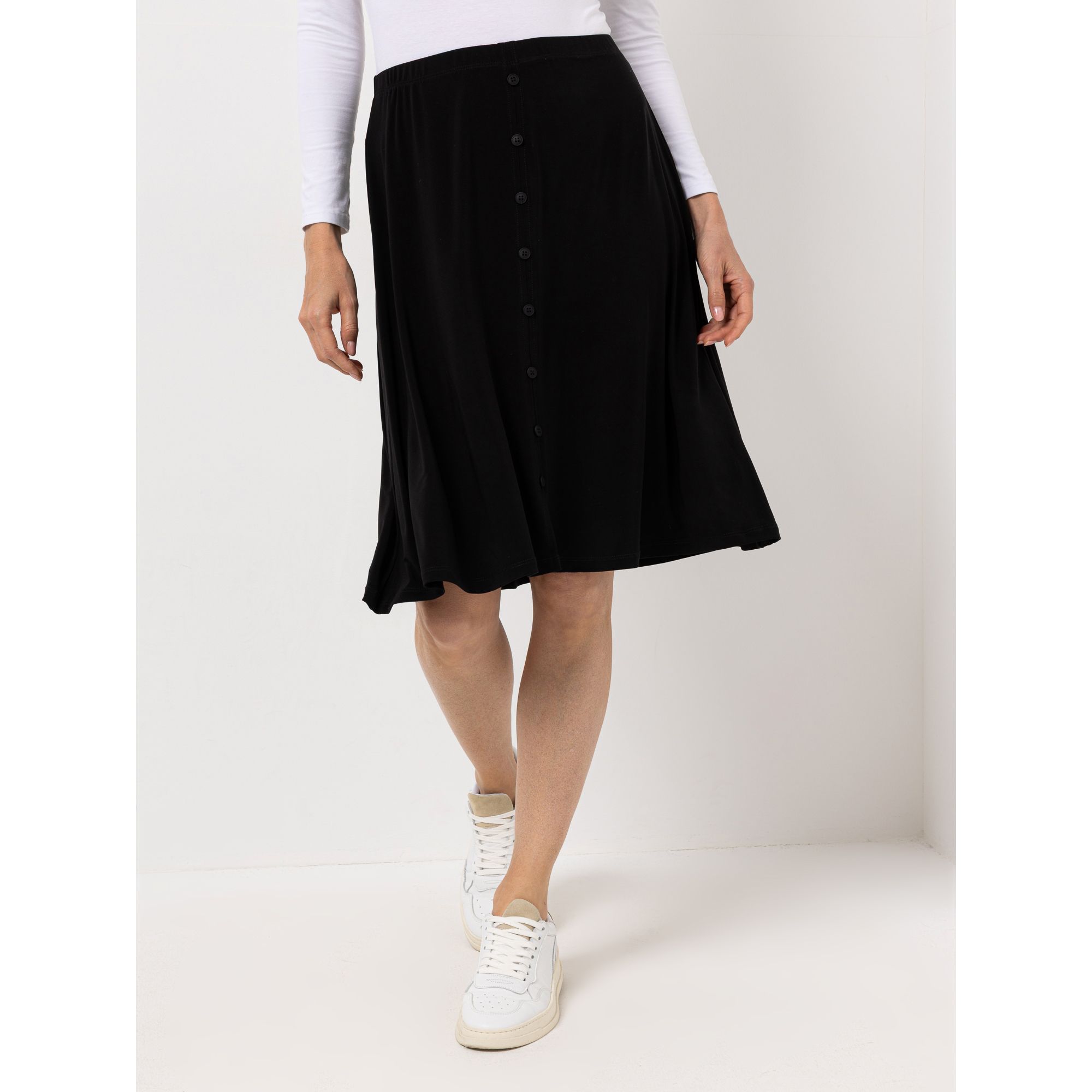 KIM & CO. Rock, knieumspielend Brazil Knit Jersey Knopfleiste figurumspielend