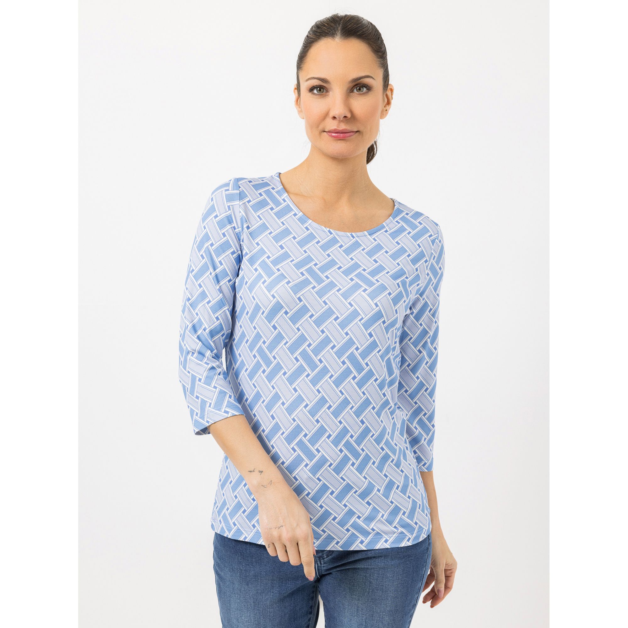 STEFFEN SCHRAUT Shirt, 3/4-Arm Rundhalsausschnitt bedruckt figurumspielend