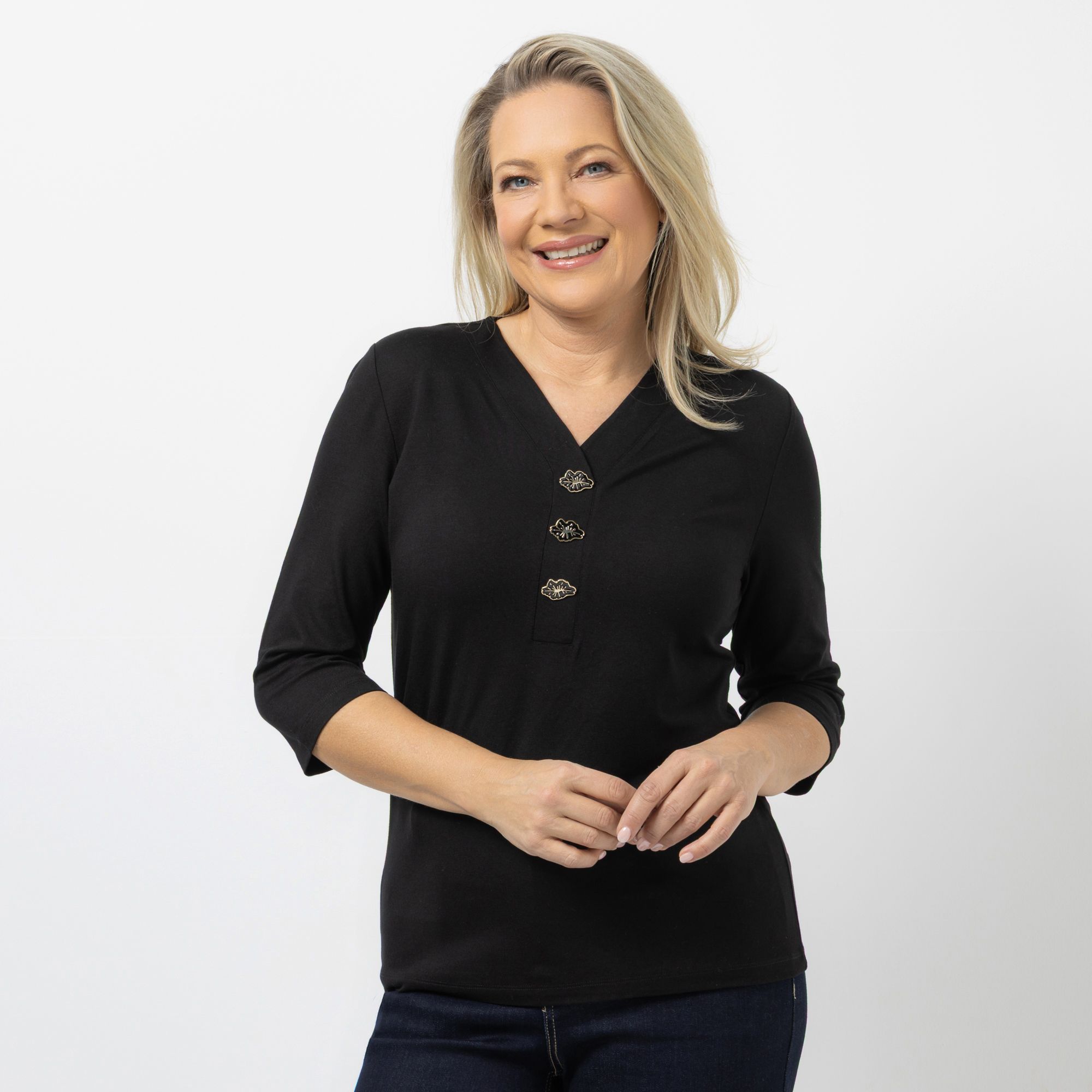 KILIAN KERNER SENSES Shirt, 3/4-Arm Kuss-Accessoires OEKO-TEX®Standard 100 figurumspielend