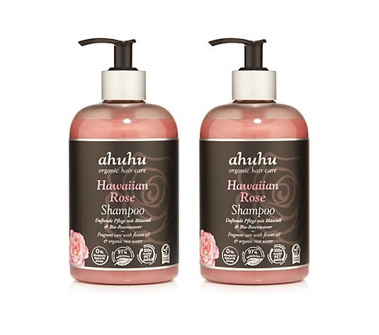 ahuhu organic hair care Hawaiian Rose Shampoo 2x 500ml