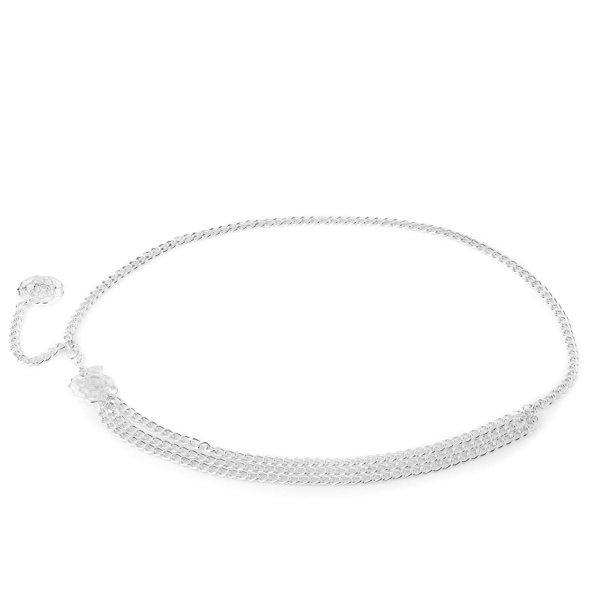 KIM & CO. Ketten-Gürtel Modeschmuck Blumen-Detail 3 Längen