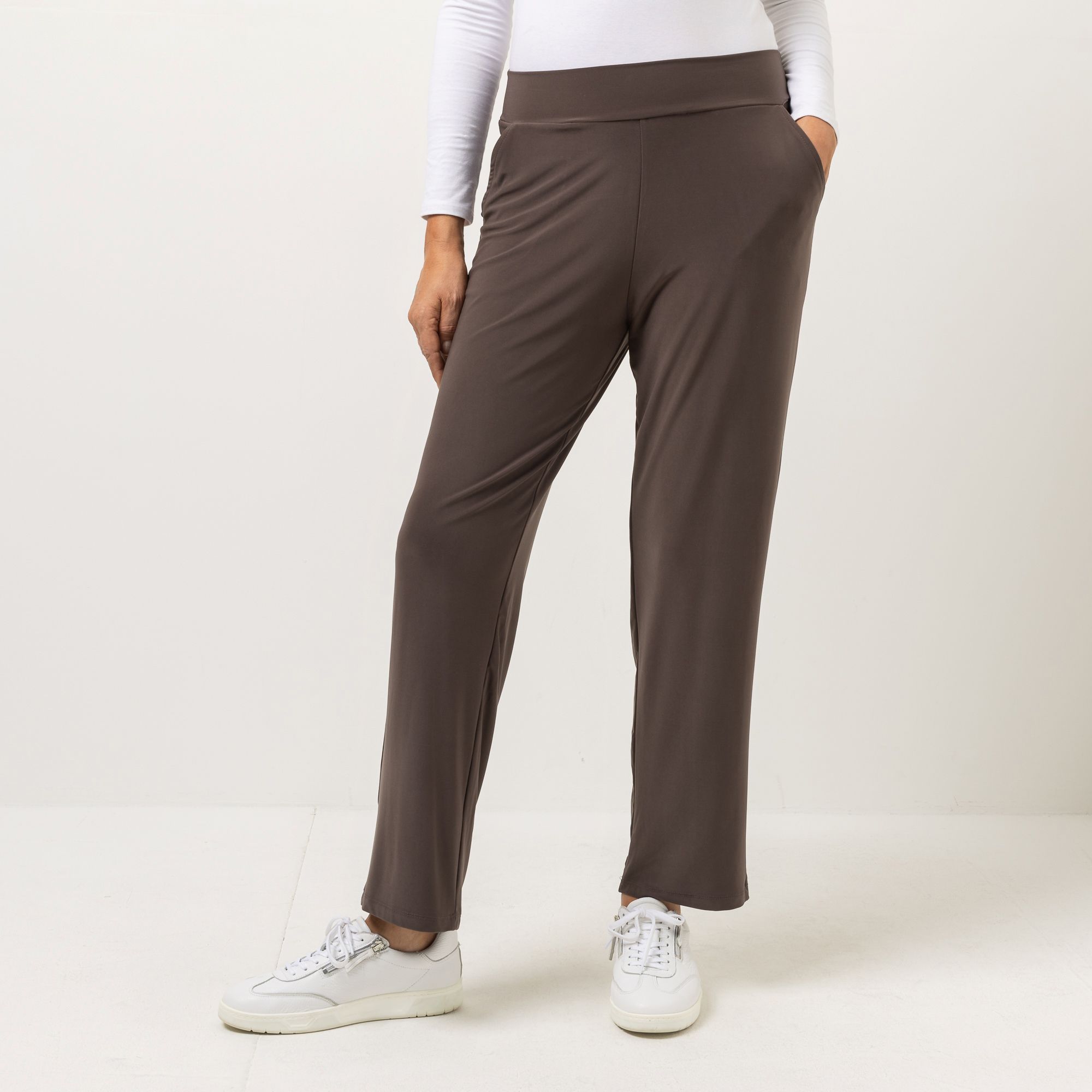 KIM & CO. Hose, knöchellang Deluxe Brazil Knit 2 Eingrifftaschen konischer Beinverlauf