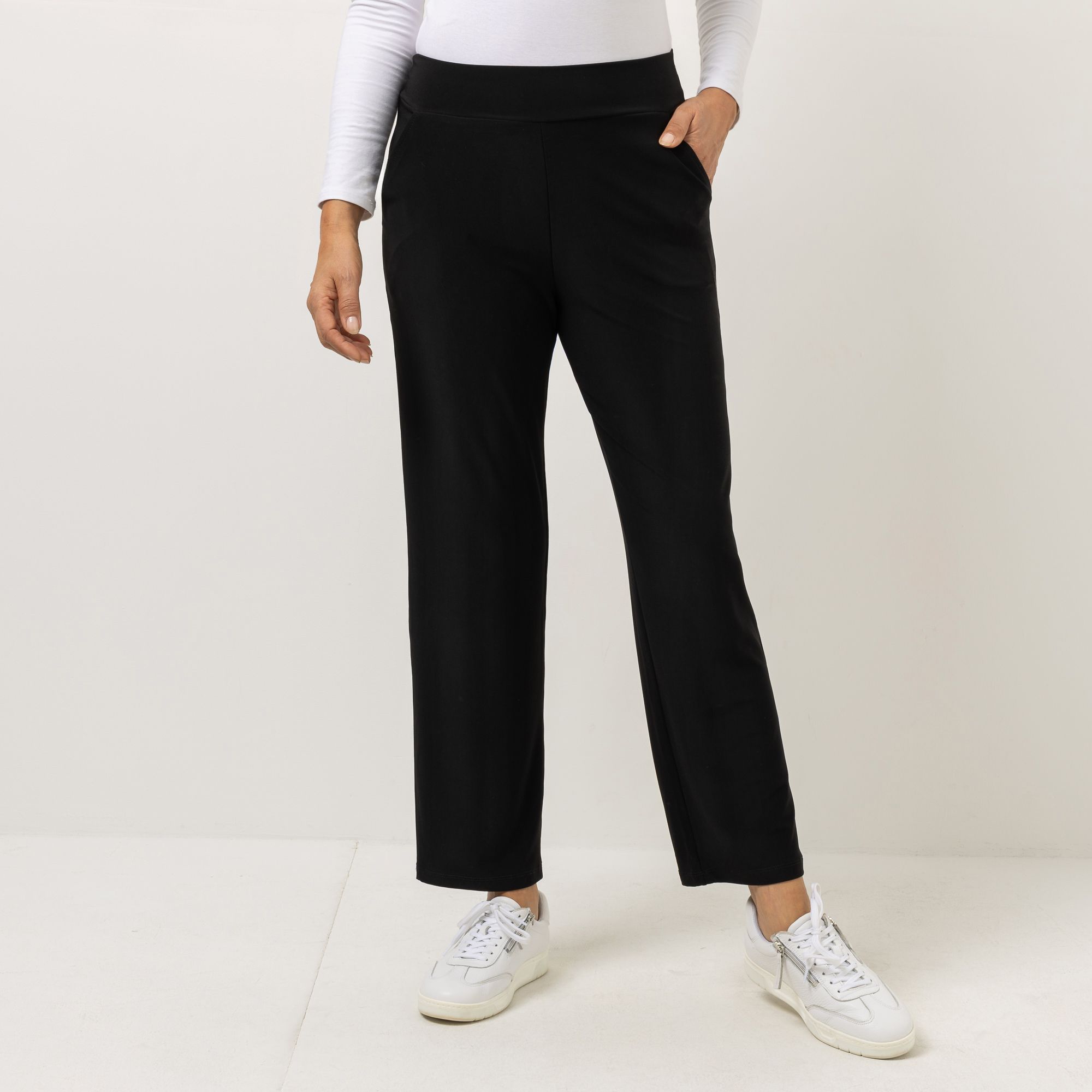 KIM & CO. Hose, knöchellang Deluxe Brazil Knit 2 Eingrifftaschen konischer Beinverlauf