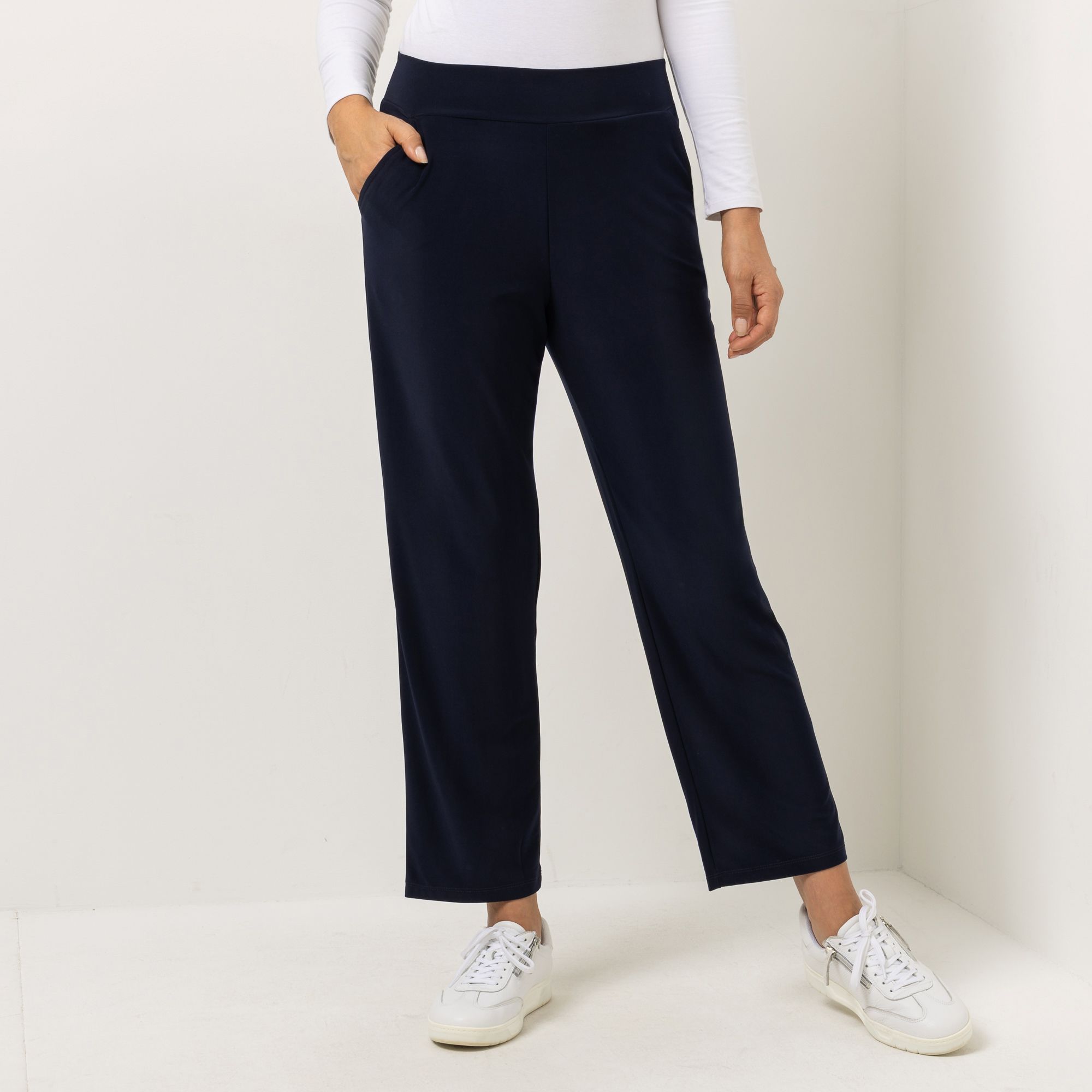 KIM & CO. Hose, knöchellang Deluxe Brazil Knit 2 Eingrifftaschen konischer Beinverlauf