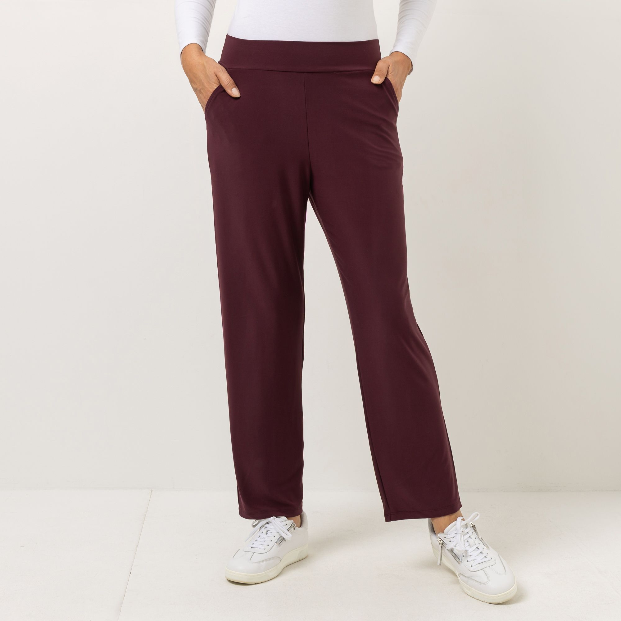 KIM & CO. Hose, knöchellang Deluxe Brazil Knit 2 Eingrifftaschen konischer Beinverlauf