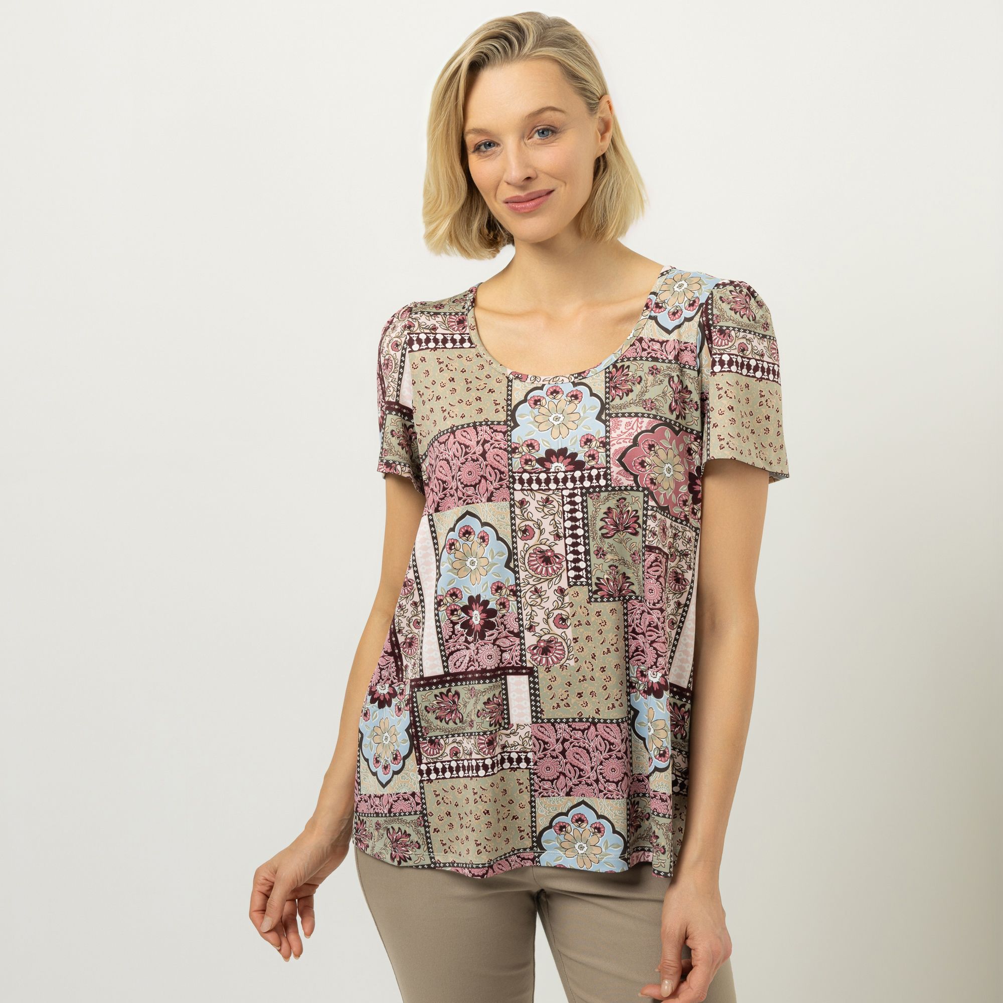KIM & CO. Shirt, 1/2-Arm Brazil Knit Jersey Rundhalsausschnitt figurumspielend