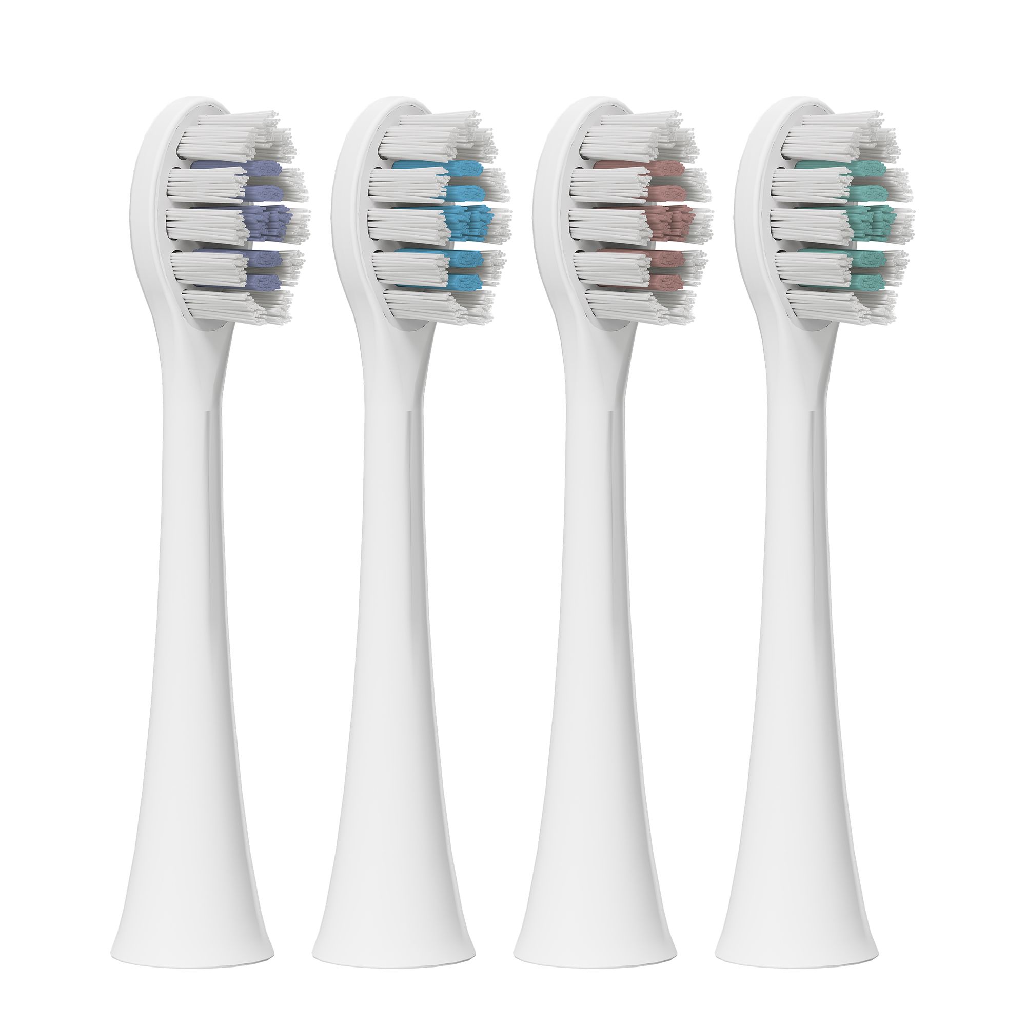 LUCENT Prism Ersatzbürstenköpfe zur Schallzahnbürste, 4er Pack