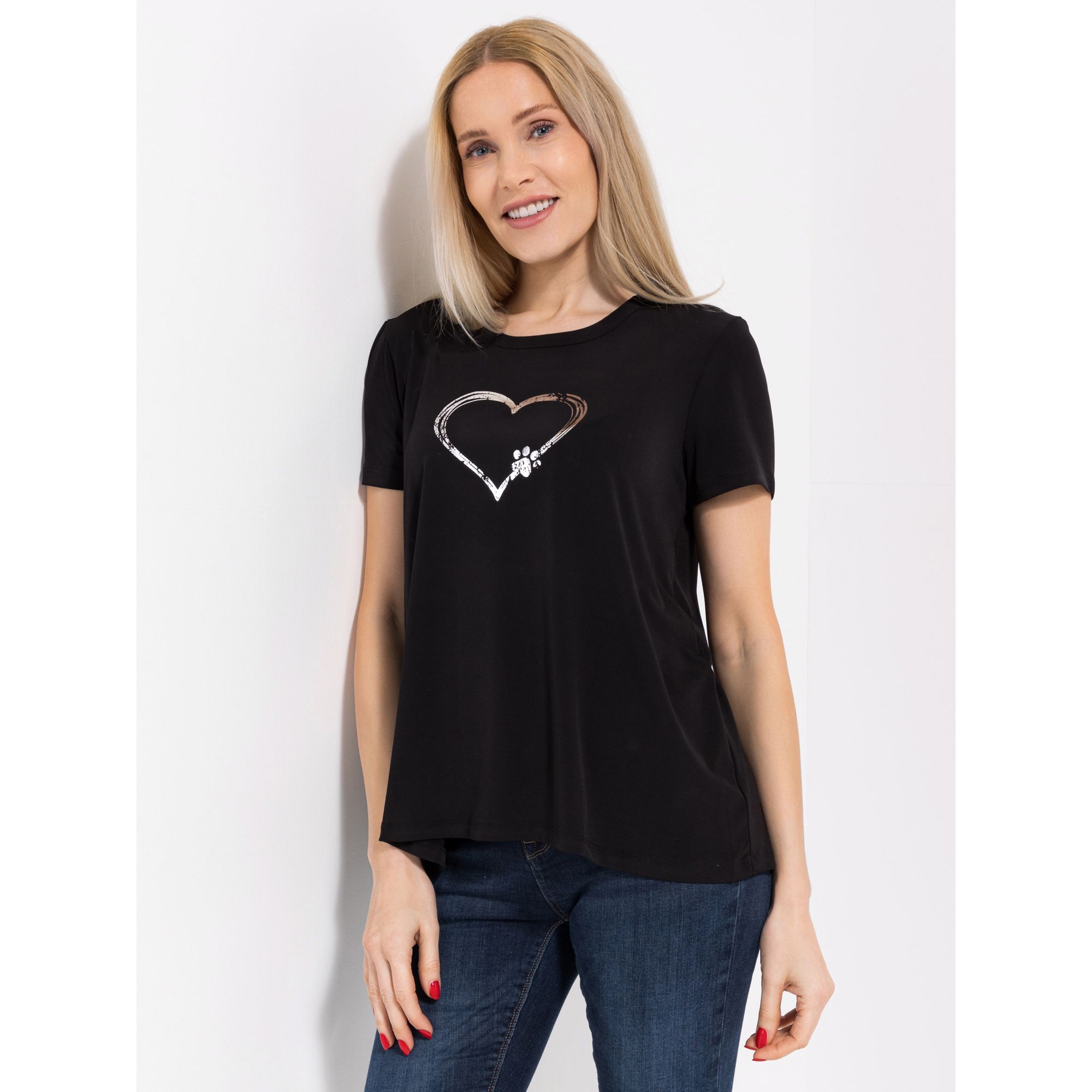 KIM & CO. Shirt, 1/2-Arm Brazil Knit Jersey Folien-Druck figurumspielend