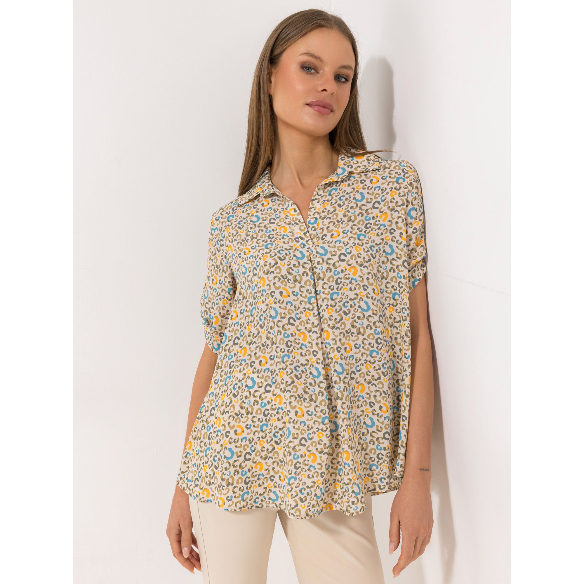 STEFFEN SCHRAUT Bluse Caprese langer 1/2-Arm Ärmelriegel leger weit