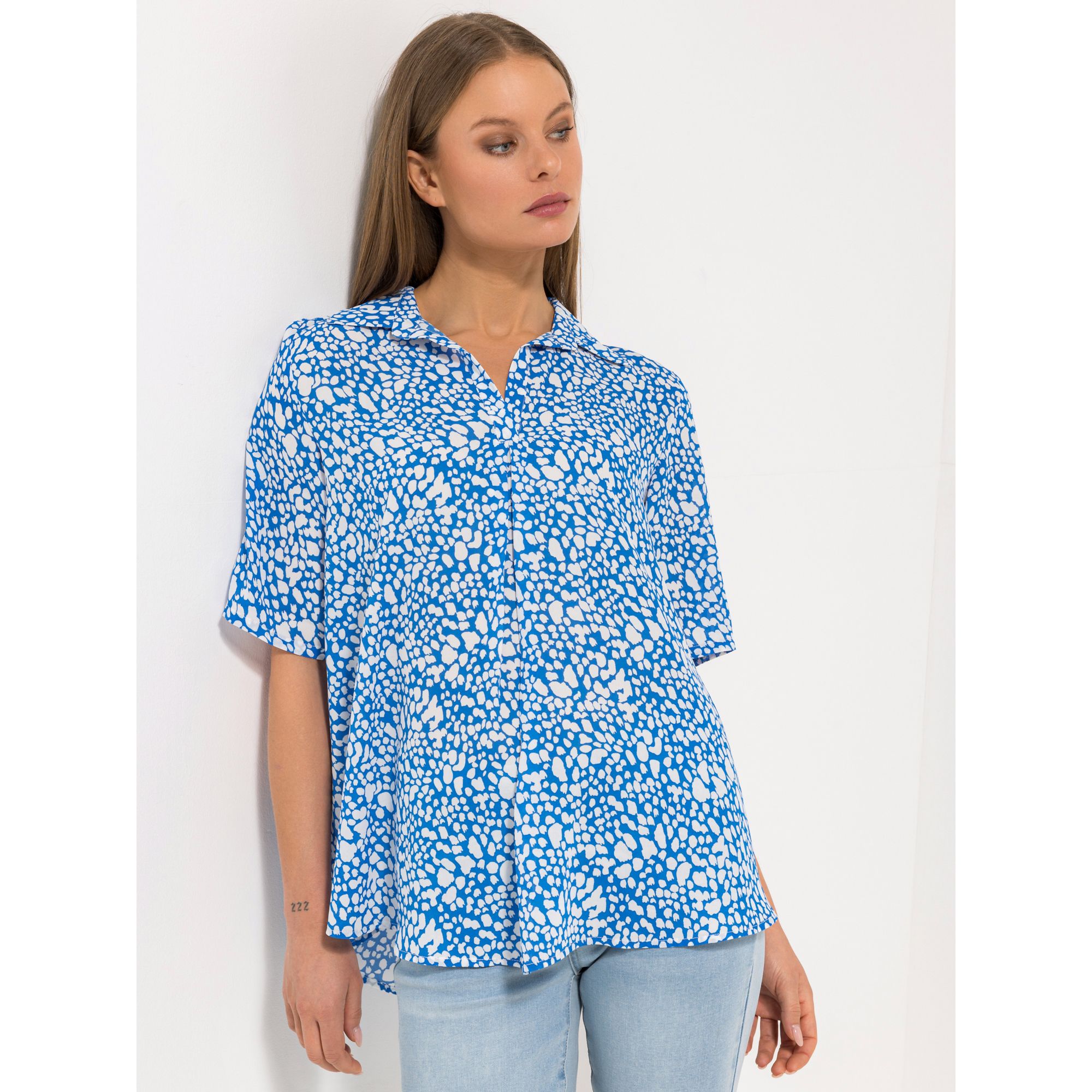 STEFFEN SCHRAUT Bluse Caprese langer 1/2-Arm Ärmelriegel leger weit