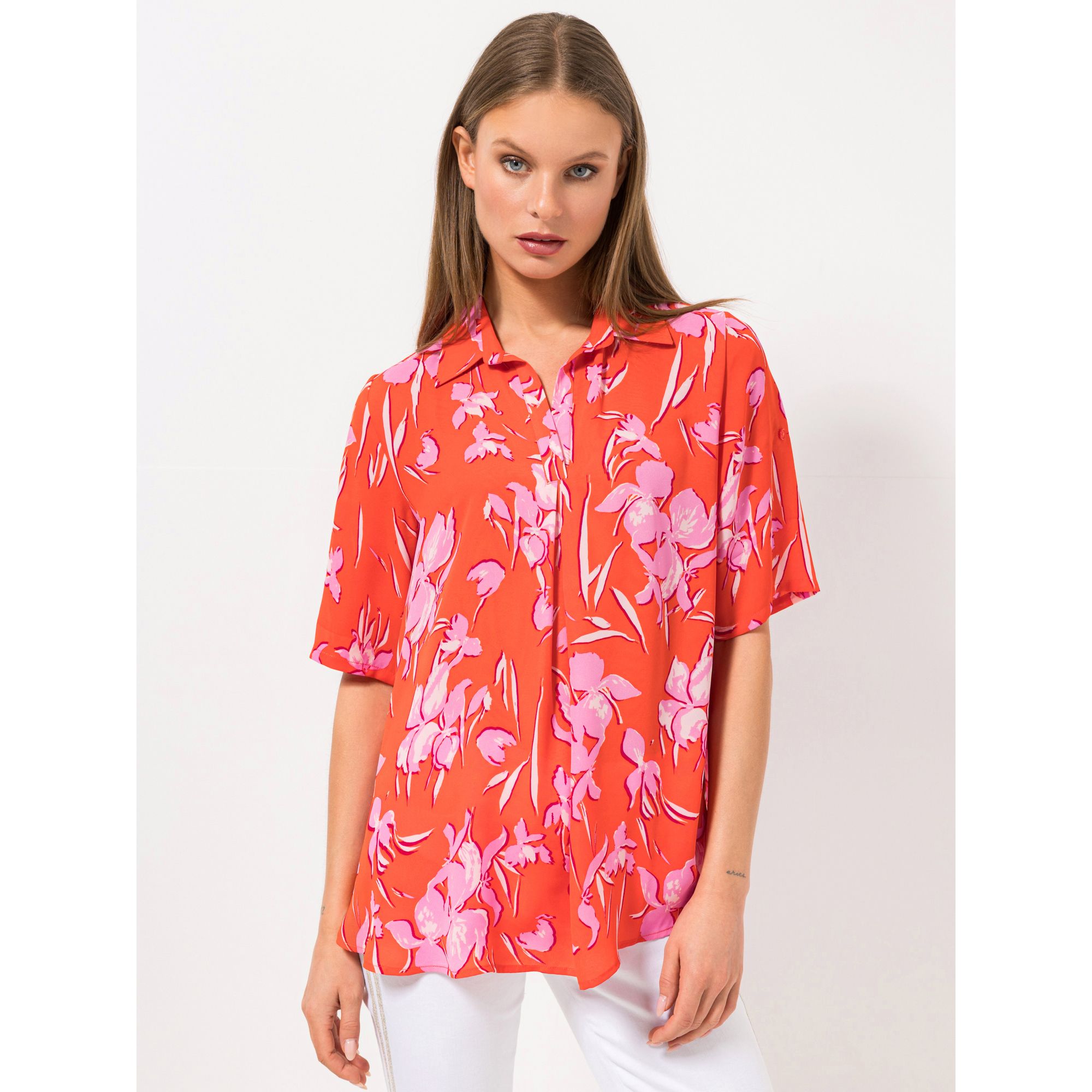 STEFFEN SCHRAUT Bluse Caprese langer 1/2-Arm Ärmelriegel leger weit