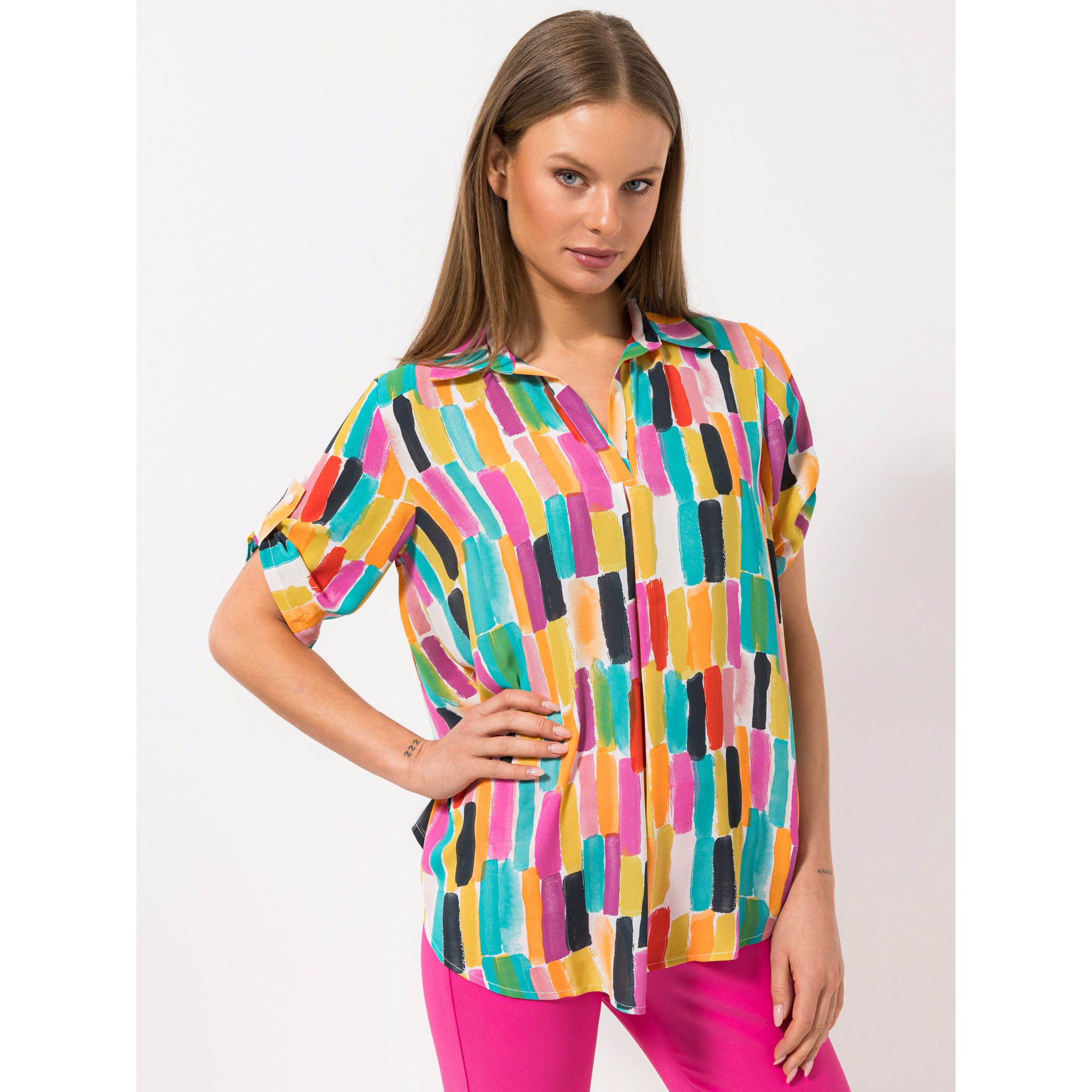 STEFFEN SCHRAUT Bluse Caprese langer 1/2-Arm Ärmelriegel leger weit