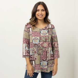 KIM & CO. Shirt, 3/4-Arm Brazil Knit Jersey Rundhalsausschnitt figurumspielend