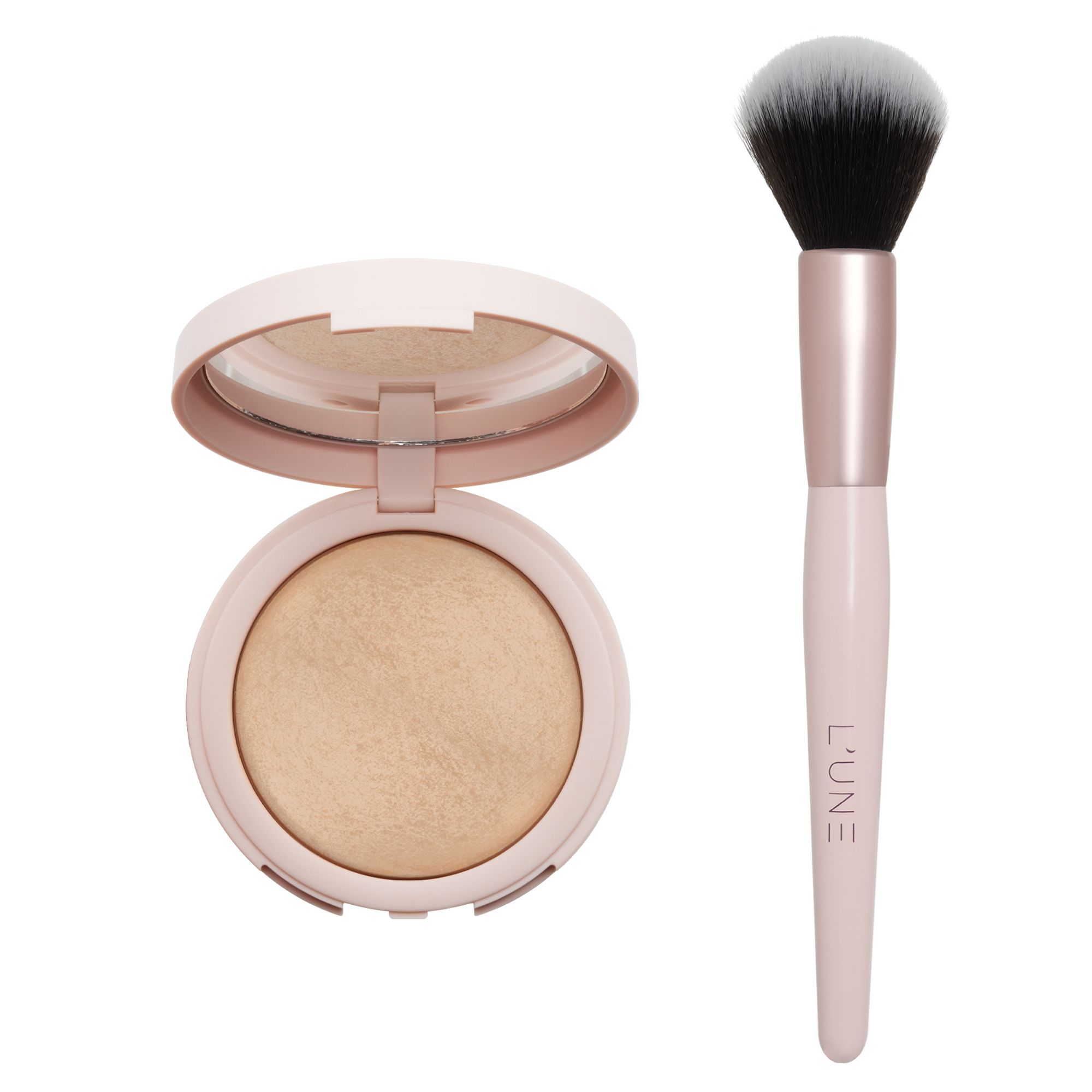 L'UNE Halo Harmony Baked Perfecting Powder 8g mit Pinsel