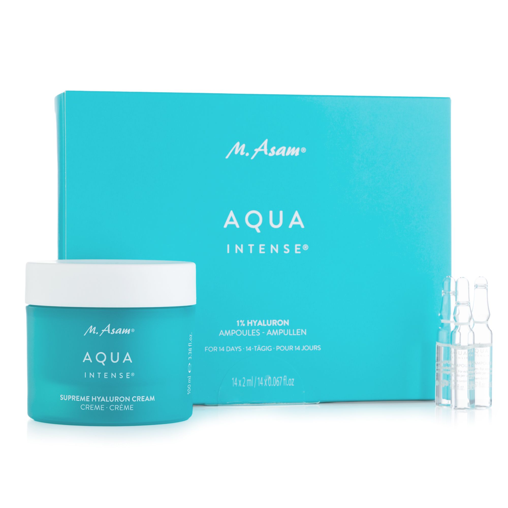 M.ASAM® Aqua Intense Hyaluron Creme 100ml & 1% Ampullen 14 x 2ml