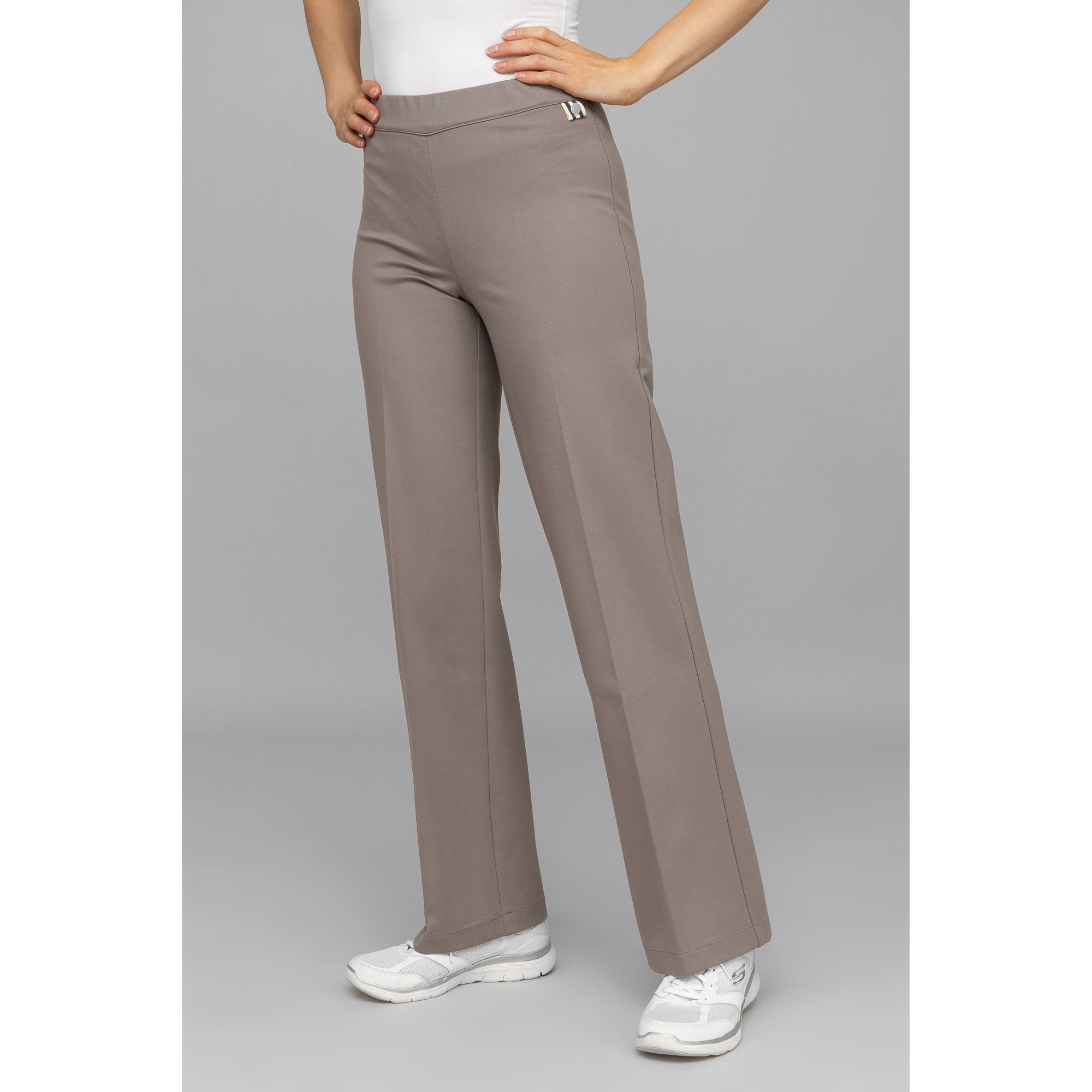 STRANDFEIN Hose Bügelfalte Rundumdehnbund gerades Bein