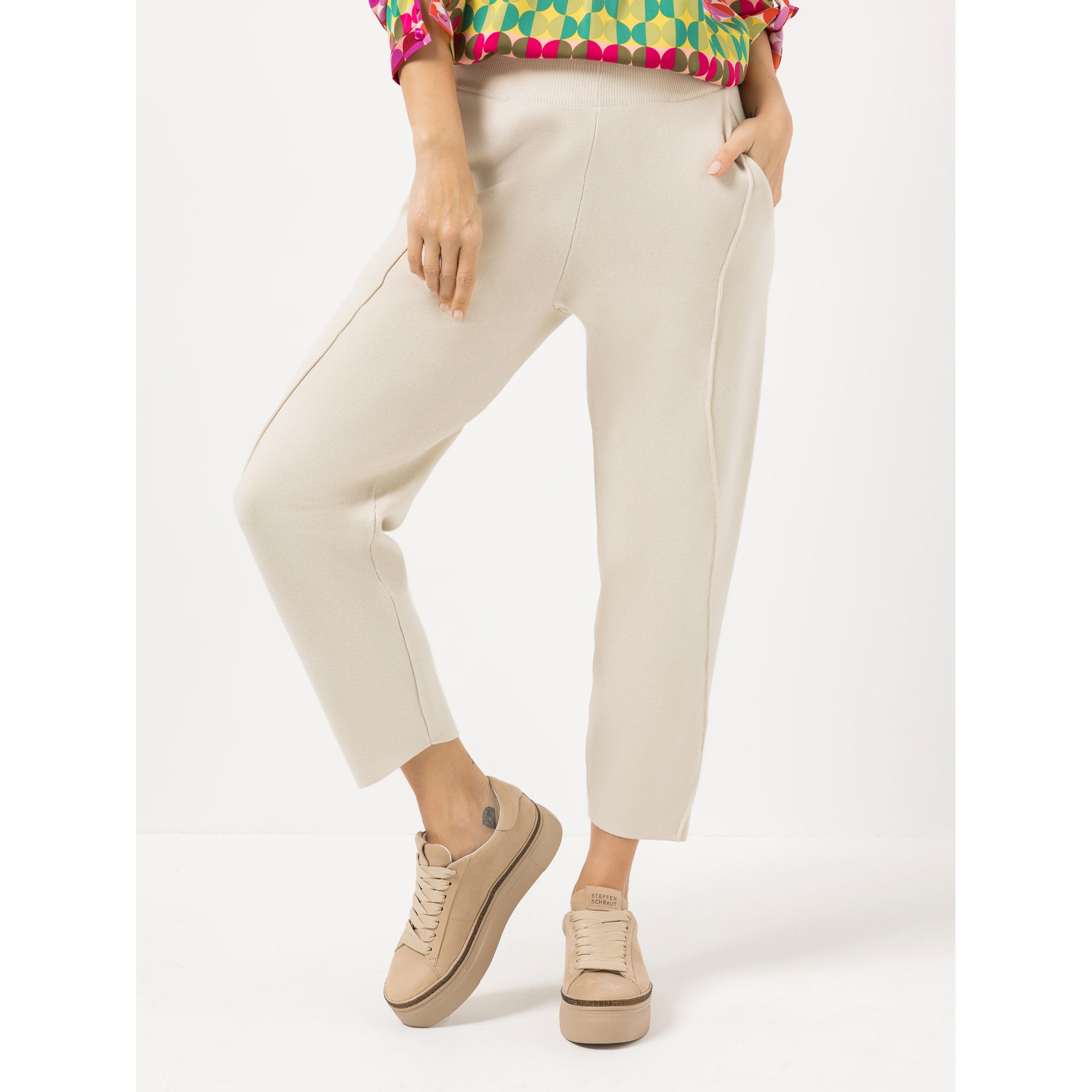 STEFFEN SCHRAUT Strickhose Chicago 7/8-Länge Rundumdehnbund leger weite Form