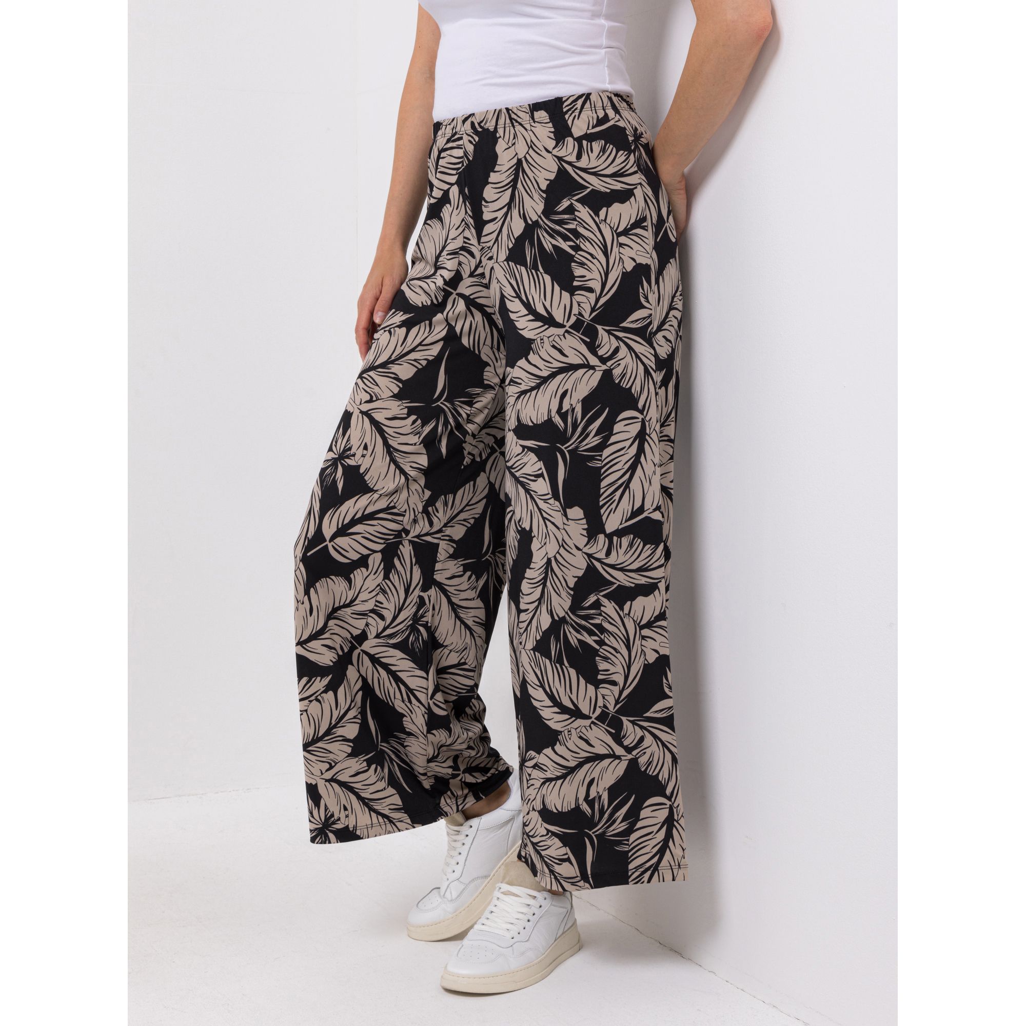 KIM & CO. Hose, knöchellang Brazil Knit Jersey Rundumdehnbund weites Bein