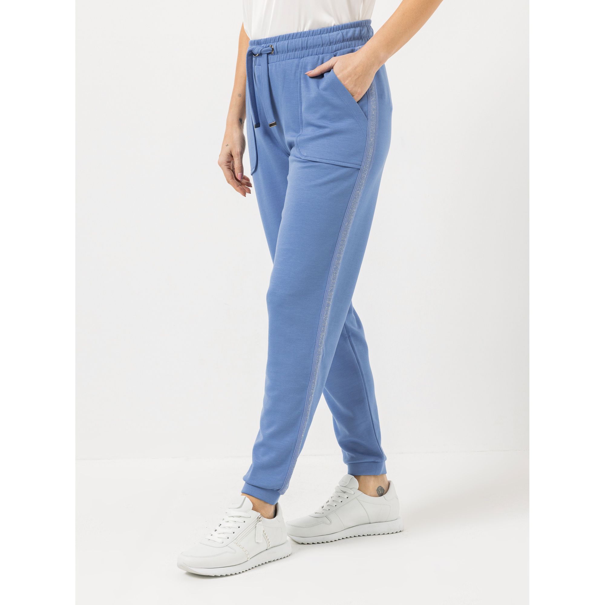 STEFFEN SCHRAUT Sweathose mit Kordelzug lange Form konischer Beinverlauf