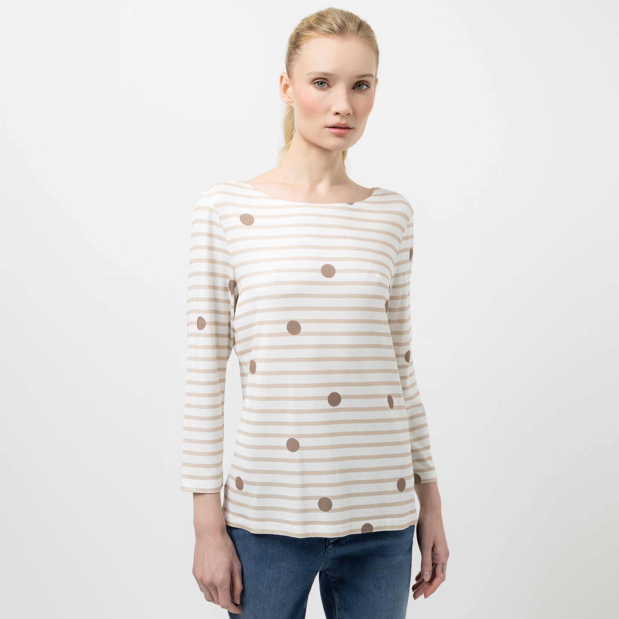 STEFFEN SCHRAUT Shirt Rundhalsausschnitt Seitennahtschlitze figurumspielend