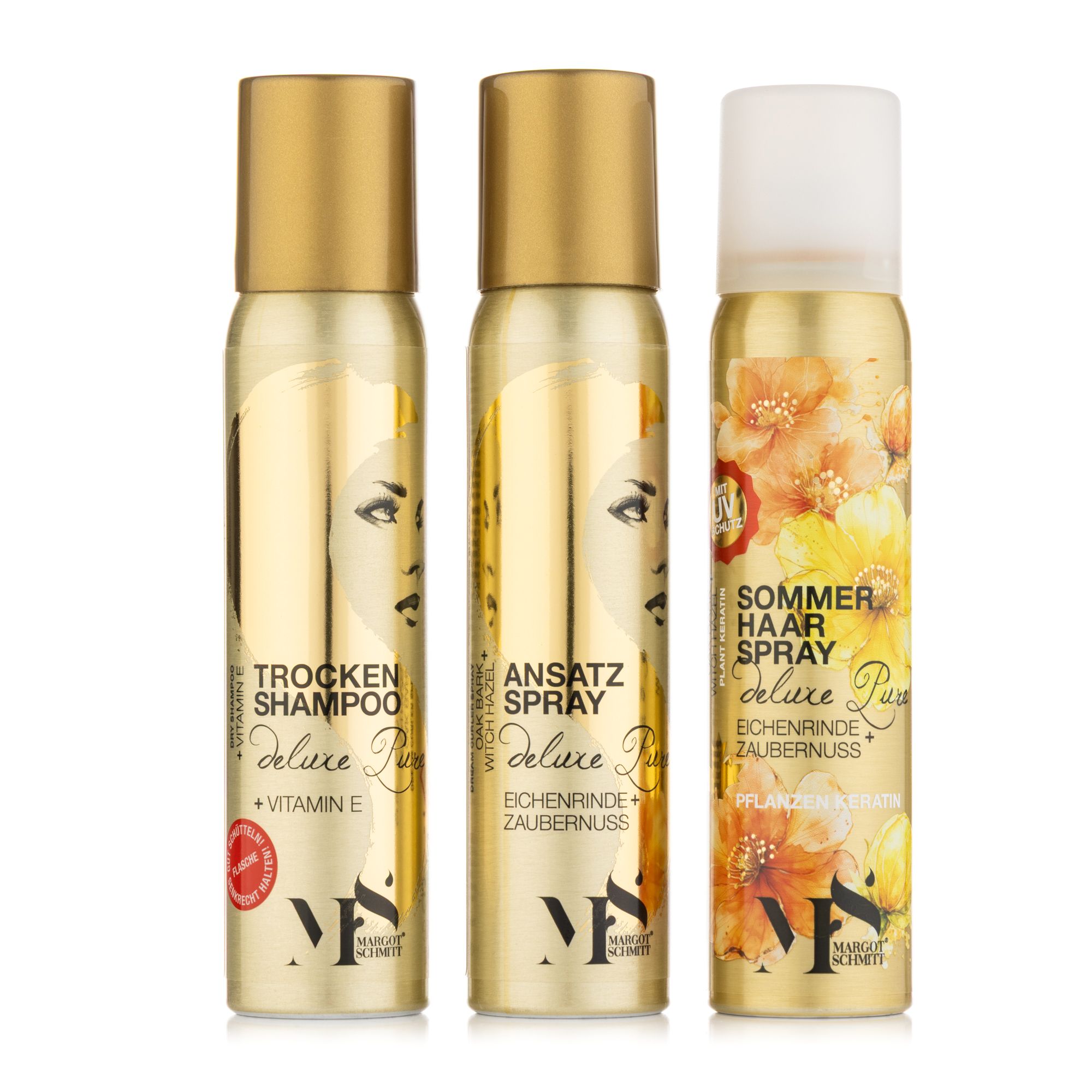 MARGOT SCHMITT® Deluxe Pure Ansatzspray, Trockenshampoo & Haarspray je 100ml
