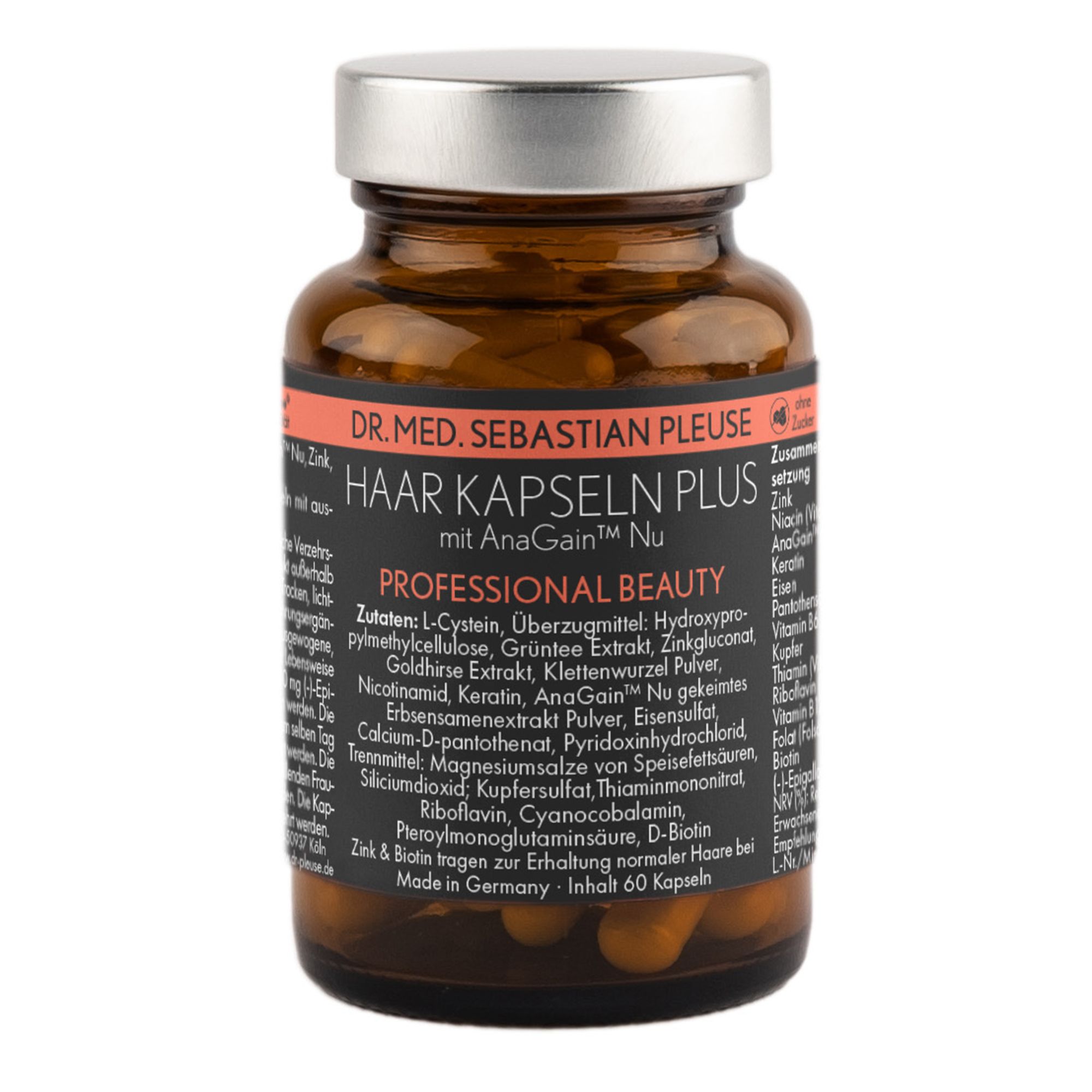 Dr. med. Sebastian Pleuse Haar Kapseln mit AnaGain™ Nu & Keratin 60 Stück für 30 Tage