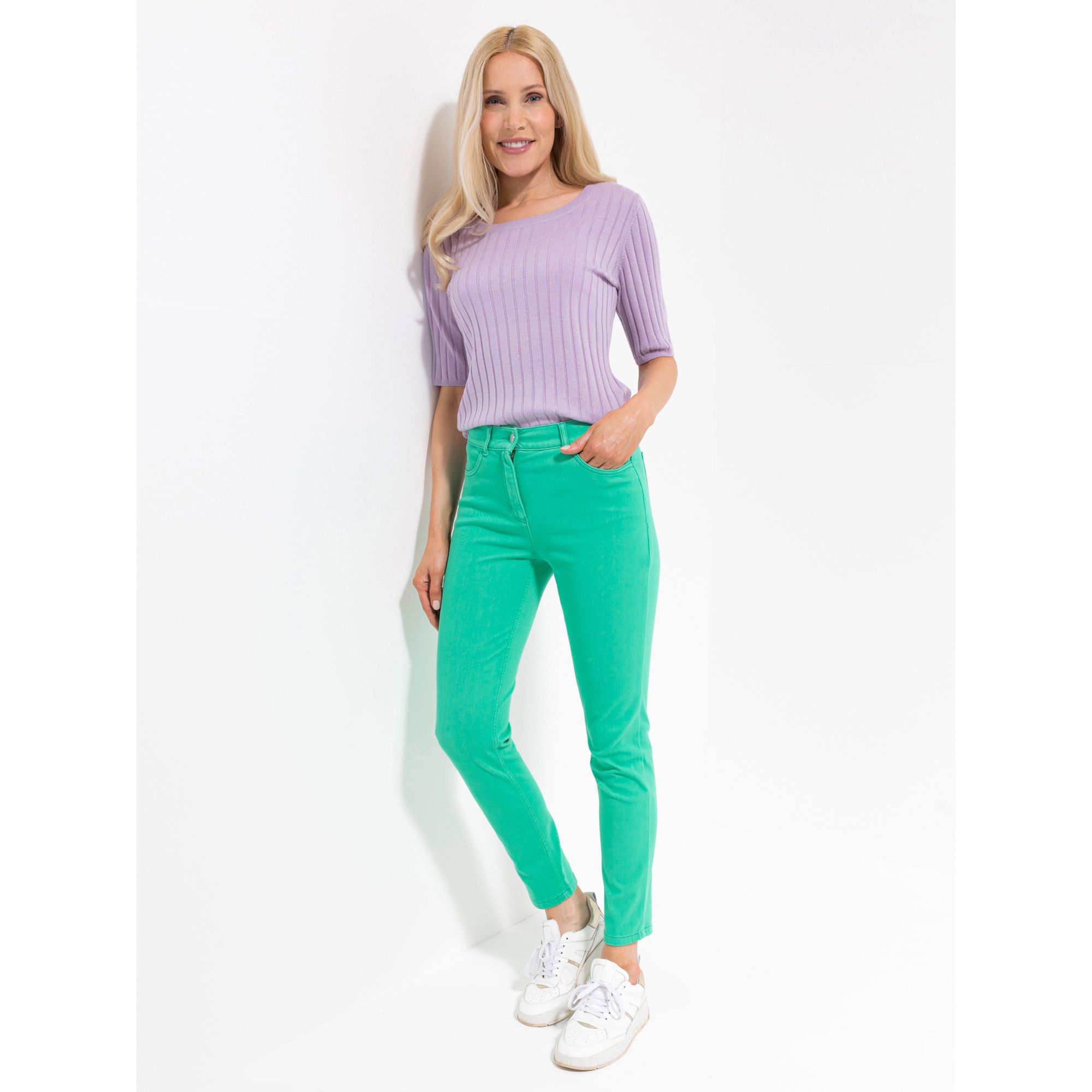 EVA LUTZ Hose Elfi knöchellang 360 Grad elastisch OEKO-TEX® schmales Bein