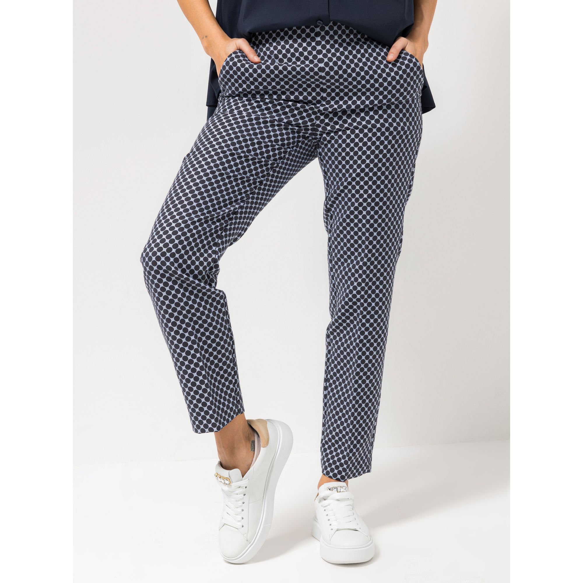 STEFFEN SCHRAUT Hose, knöchellang Teildehnbund Jacquard konischer Beinverlauf