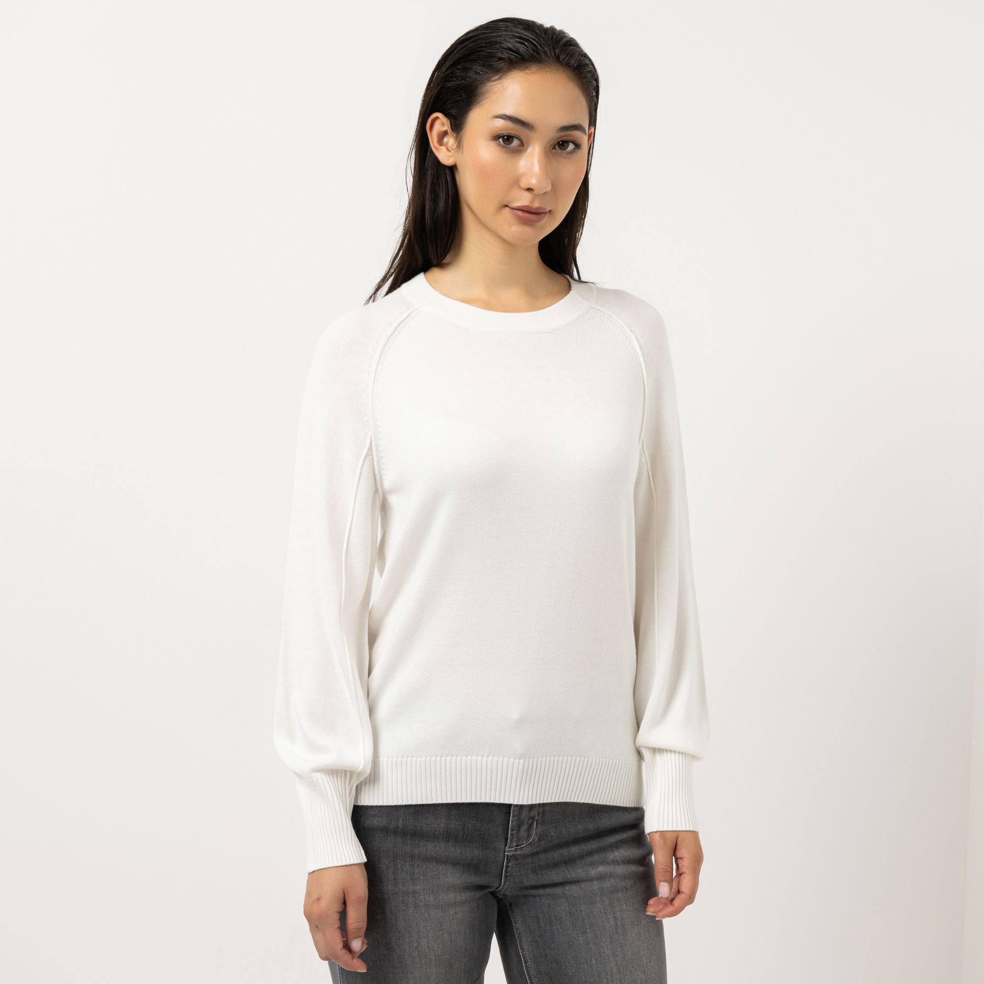 STEFFEN SCHRAUT Pullover Raglanärmel Ziernahtdetails leger weit